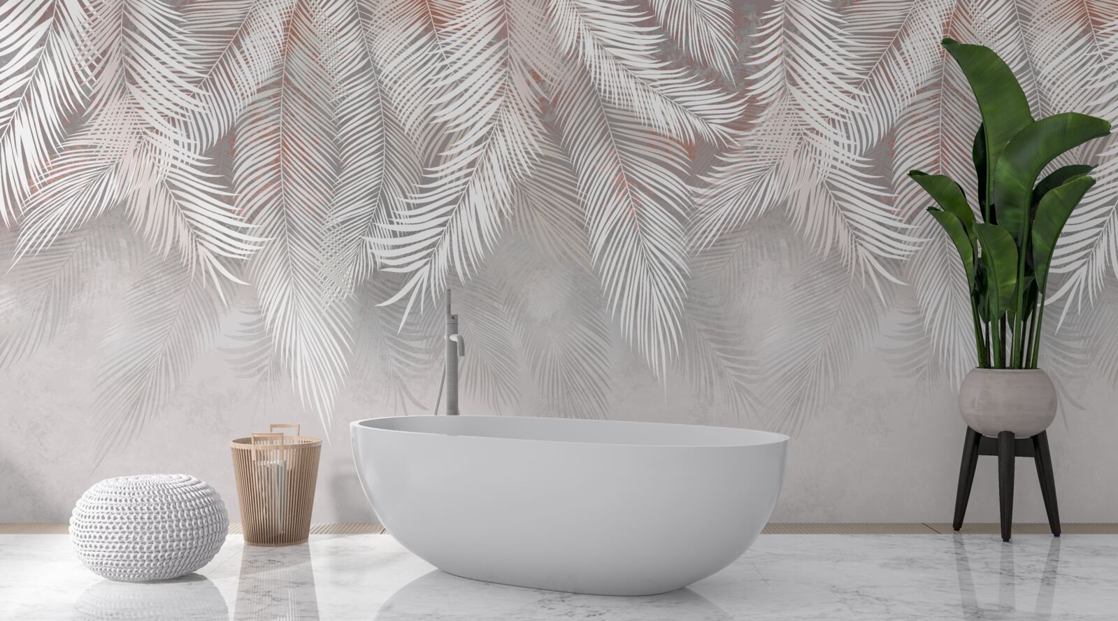 Fototapeta svetlosivé konáre papradí