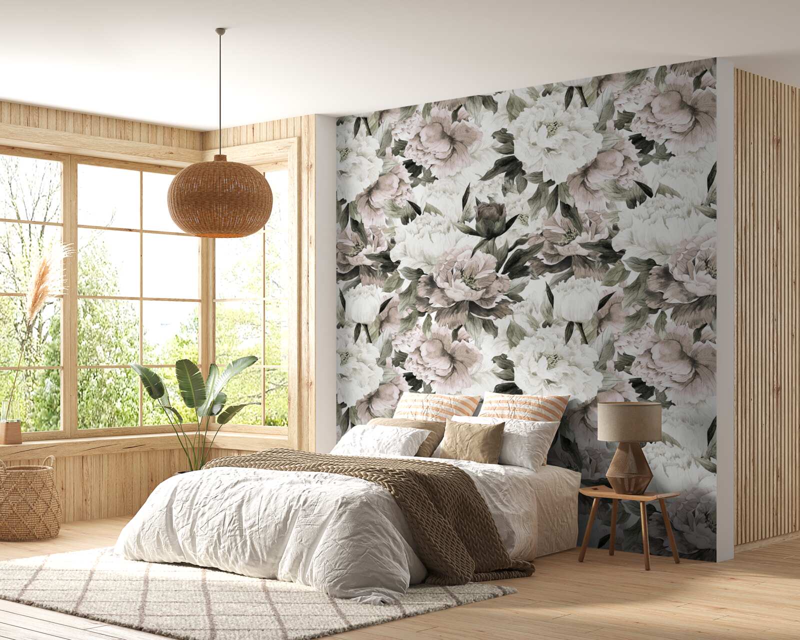 Fototapeta svetelné puky v kvetinovom aranžmáne