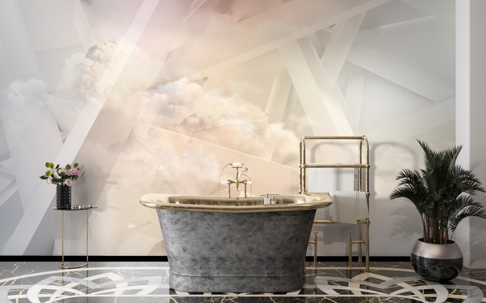 Fototapeta abstraktné svetelné tvary a svetelné oblaky