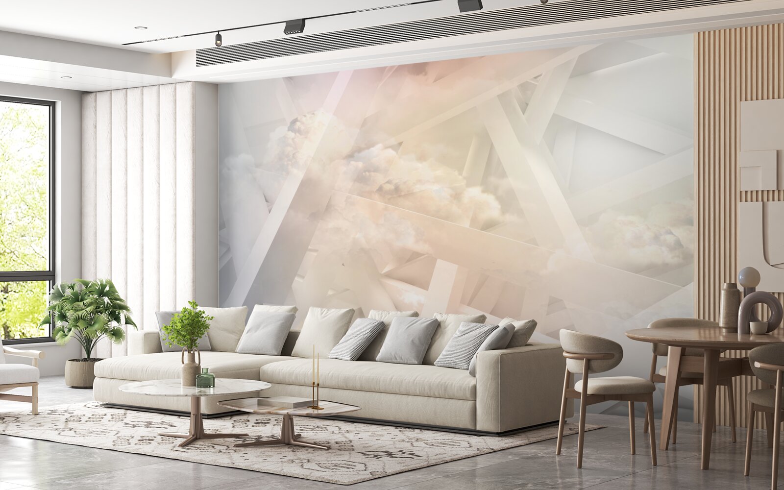 Fototapeta abstraktné svetelné tvary a svetelné oblaky