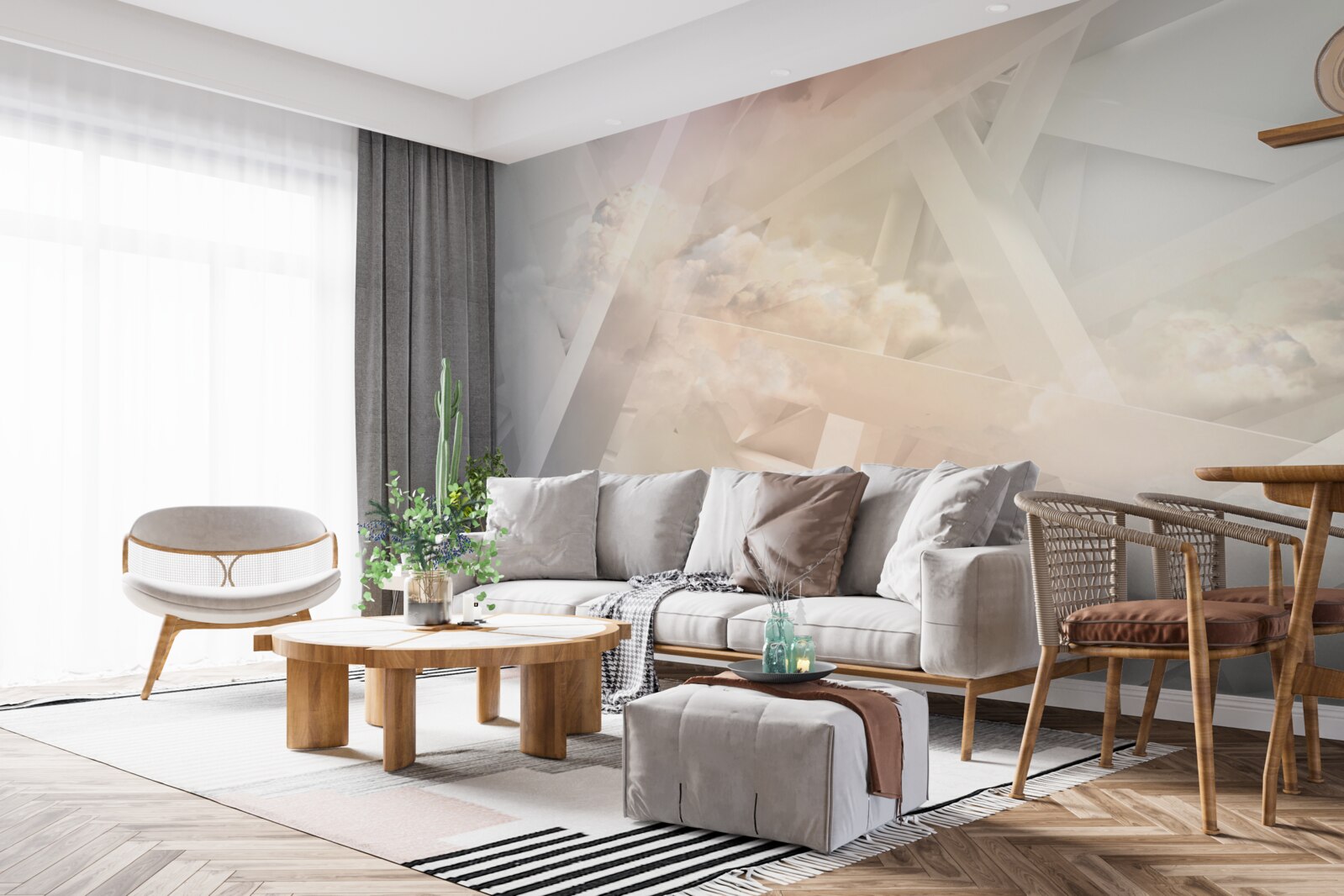 Fototapeta abstraktné svetelné tvary a svetelné oblaky