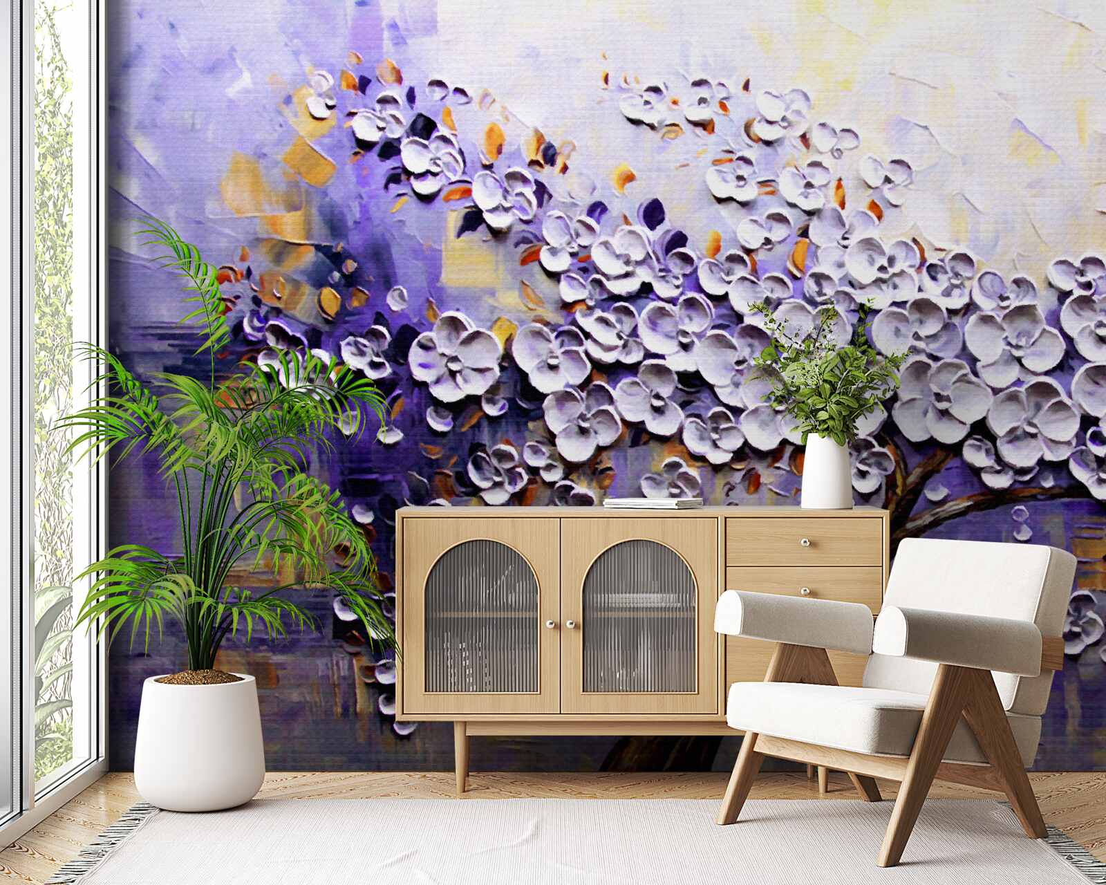 Fototapeta Na strmom kvitnutí a svetlé kvety