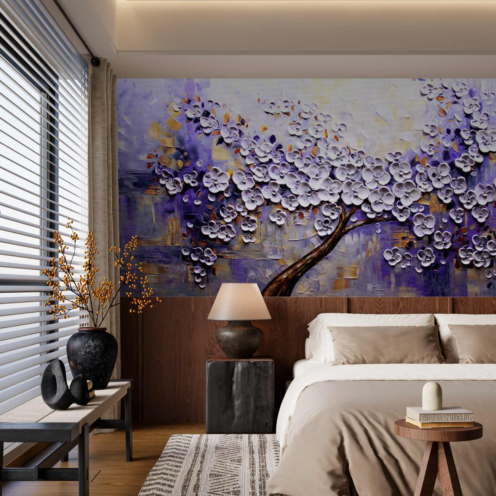 Fototapeta Na strmom kvitnutí a svetlé kvety