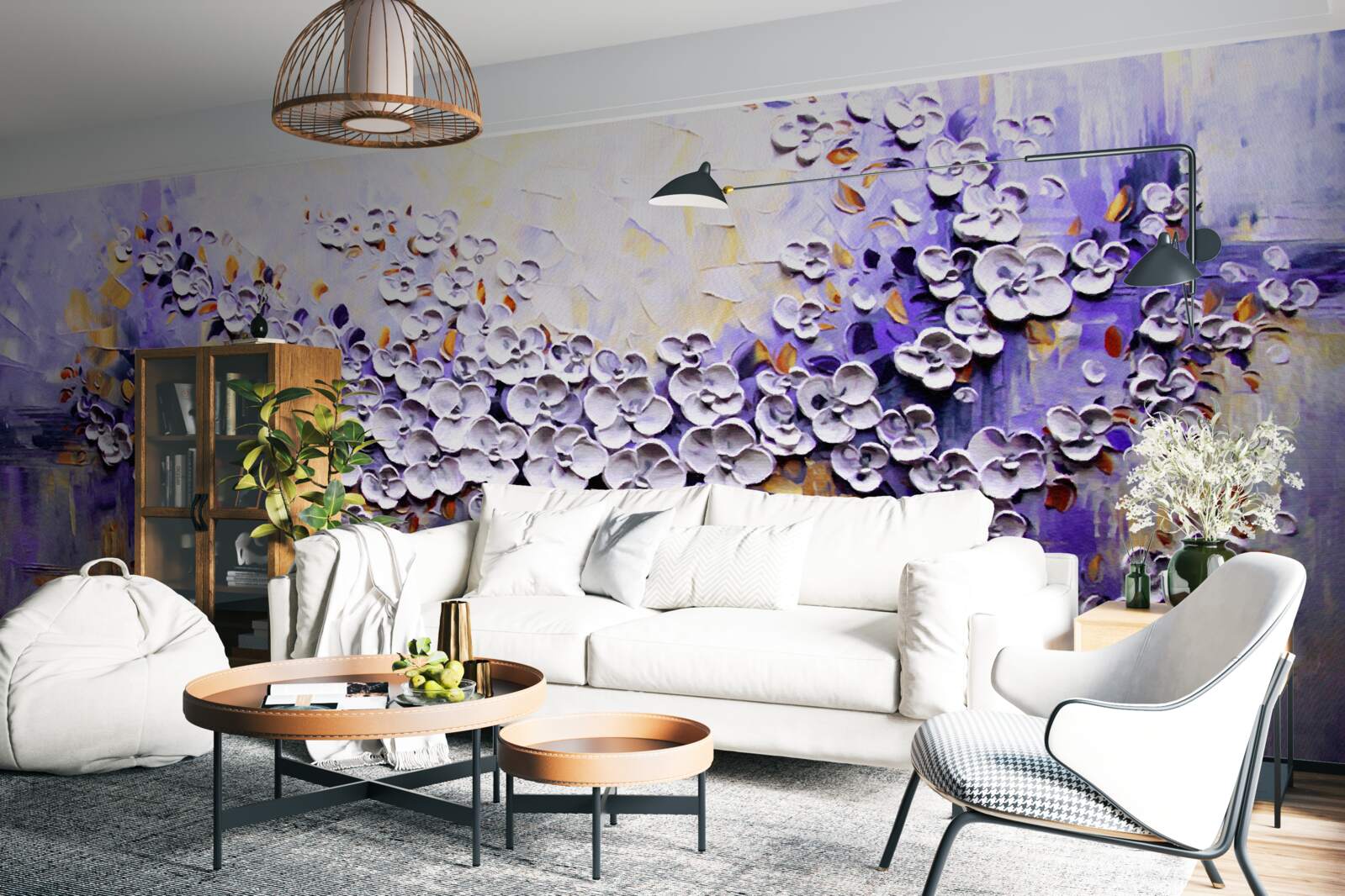 Fototapeta Na strmom kvitnutí a svetlé kvety