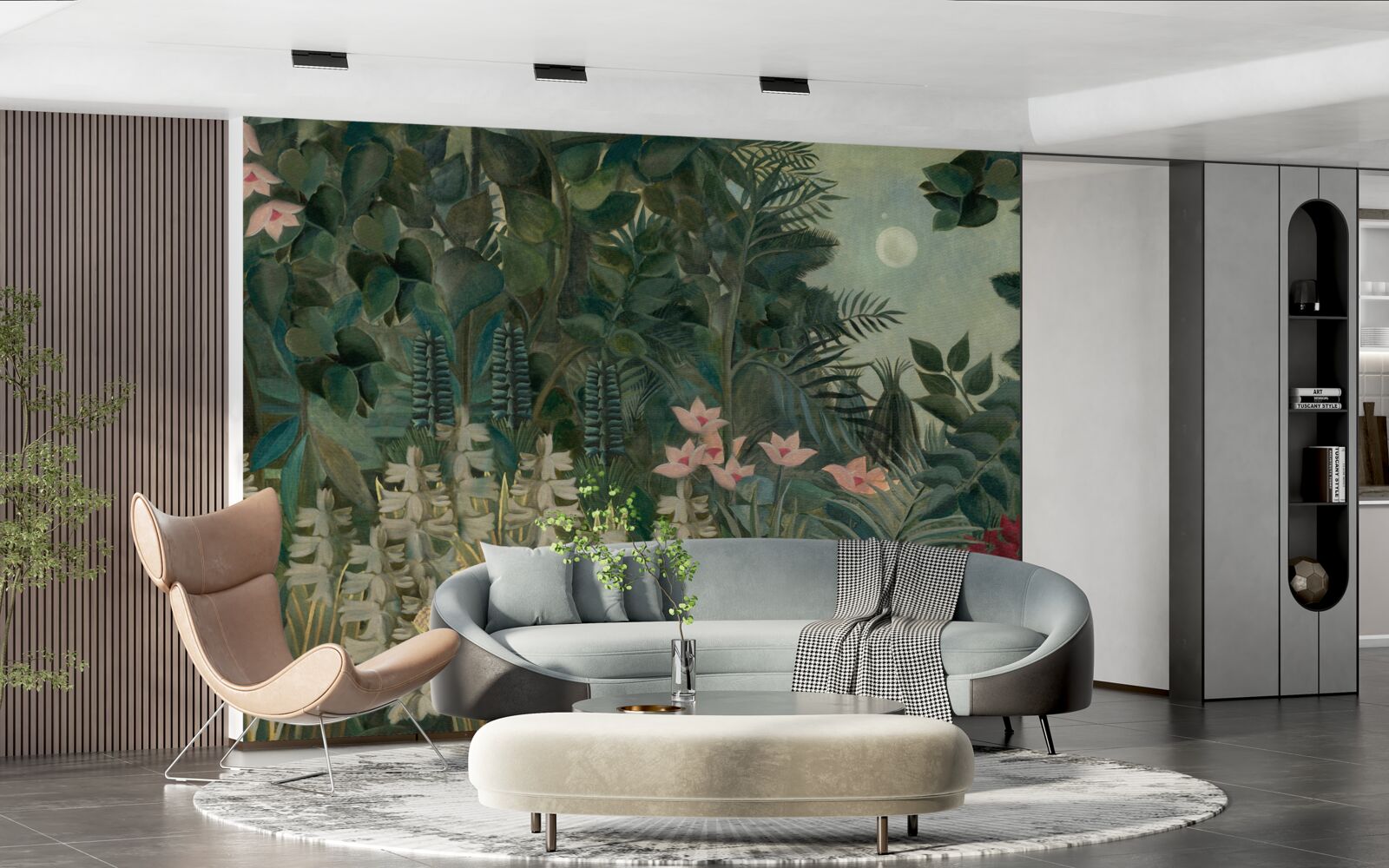 Fototapeta mesačné prázdniny na nočnej oblohe nad zelenými tropickými lesmi