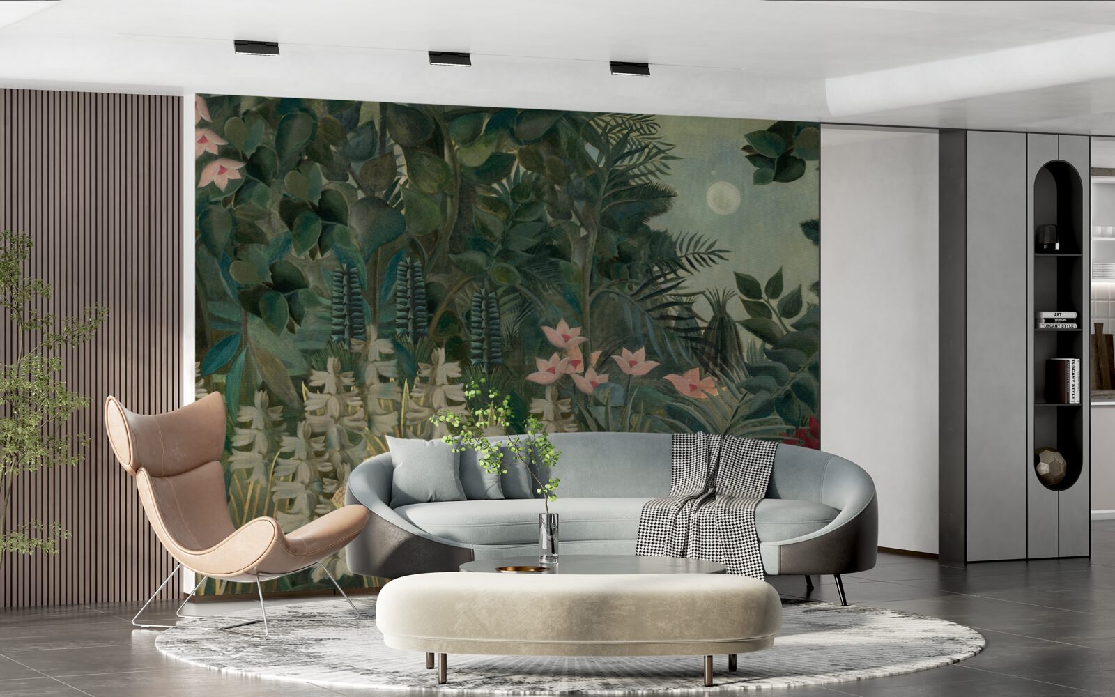 Fototapeta mesačné prázdniny na nočnej oblohe nad zelenými tropickými lesmi