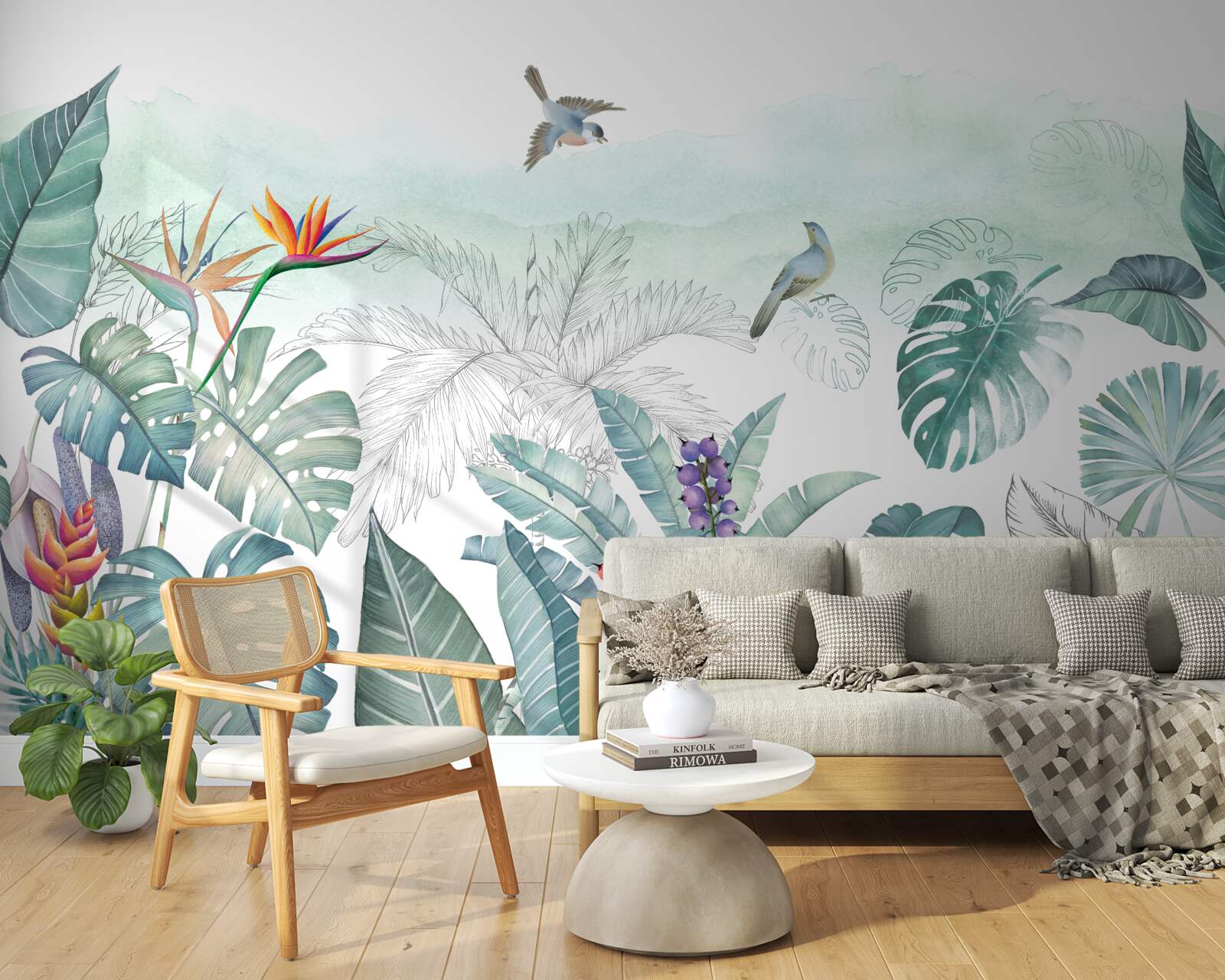 Fototapeta zelený zoznam tropickej vegetácie