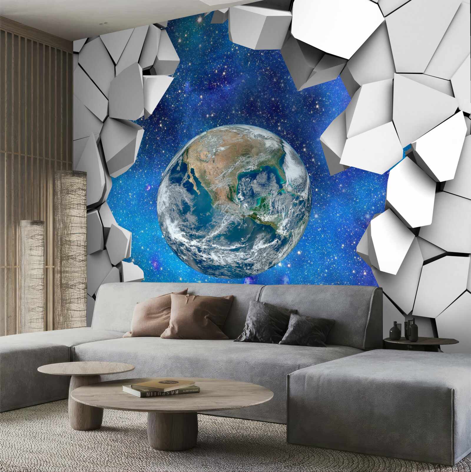 Fototapeta kamenný múr a planéta Zem