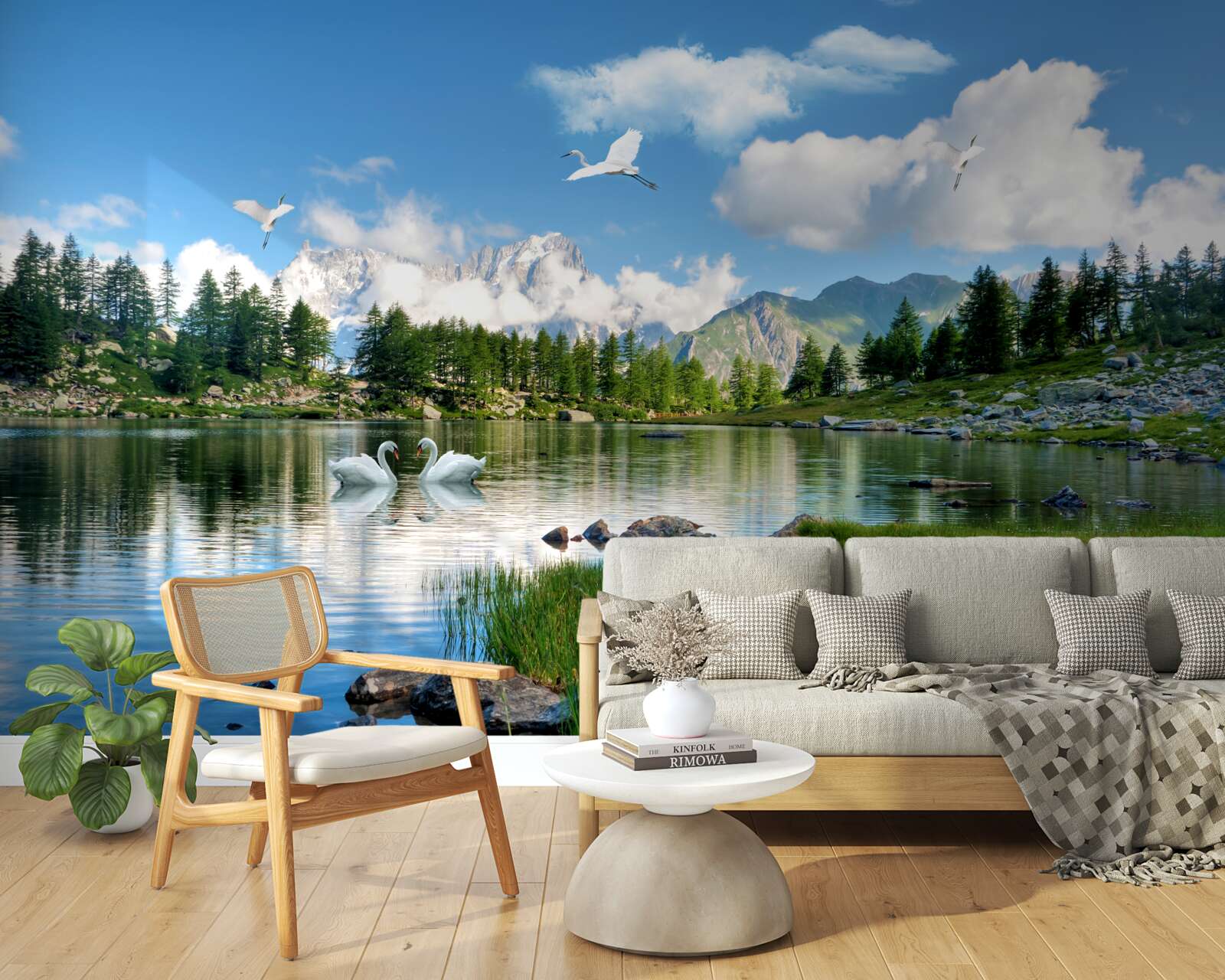 Fototapeta letný deň pokojné jazerá v horách