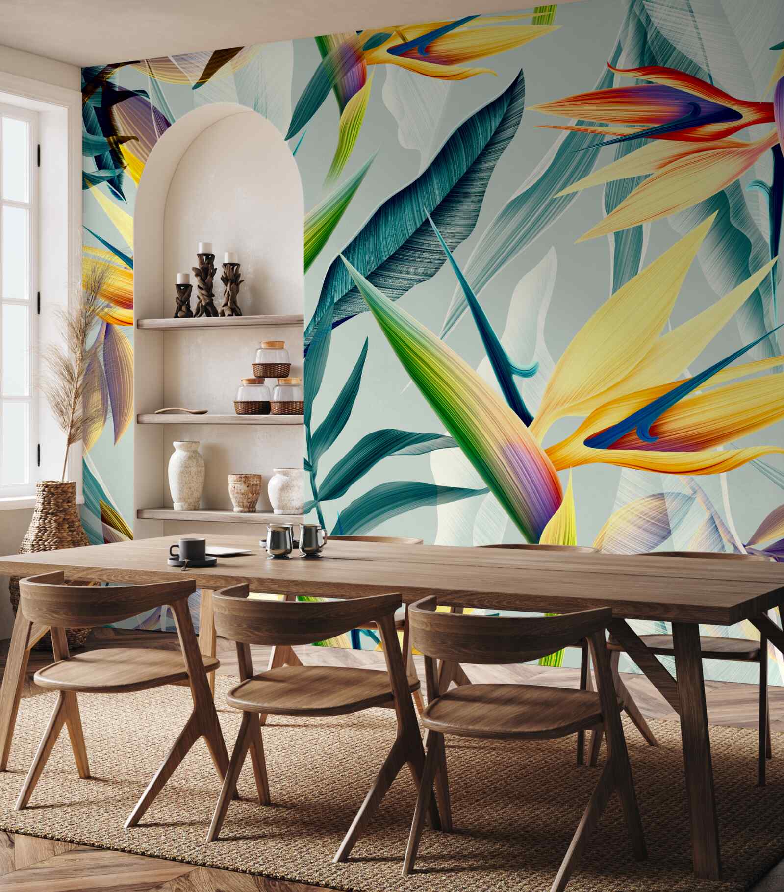 Fototapeta zoznamy rôznych farieb v tropickom lese