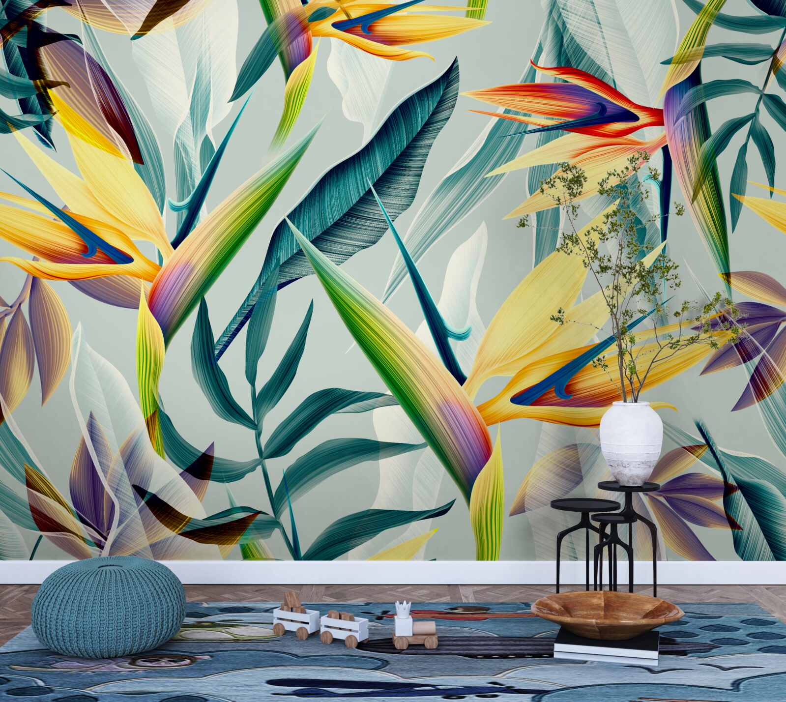 Fototapeta zoznamy rôznych farieb v tropickom lese