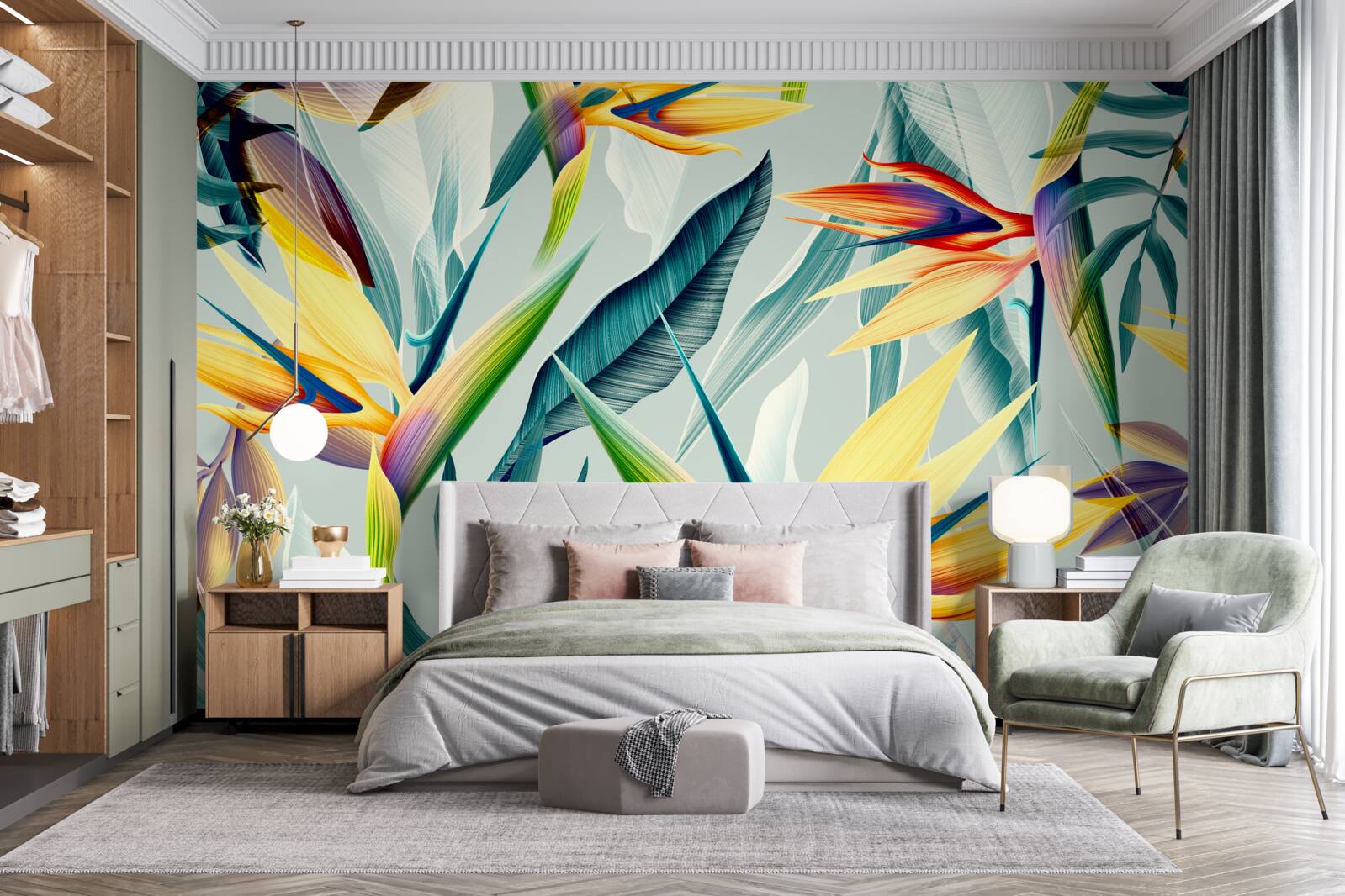 Fototapeta zoznamy rôznych farieb v tropickom lese