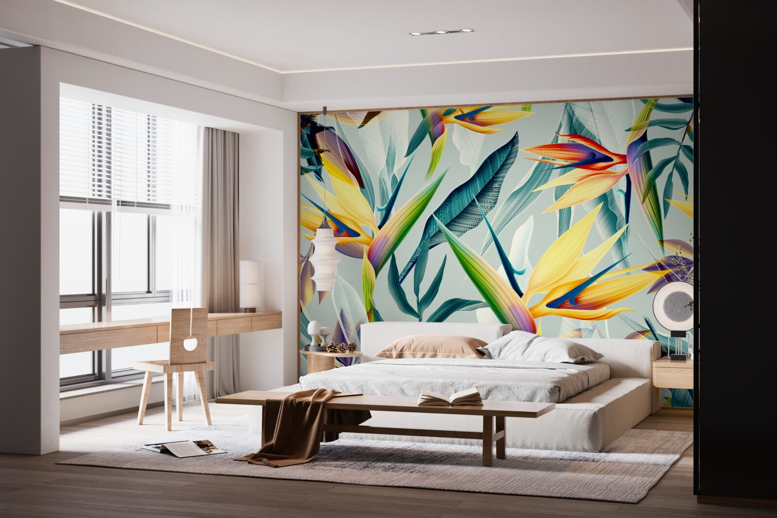 Fototapeta zoznamy rôznych farieb v tropickom lese