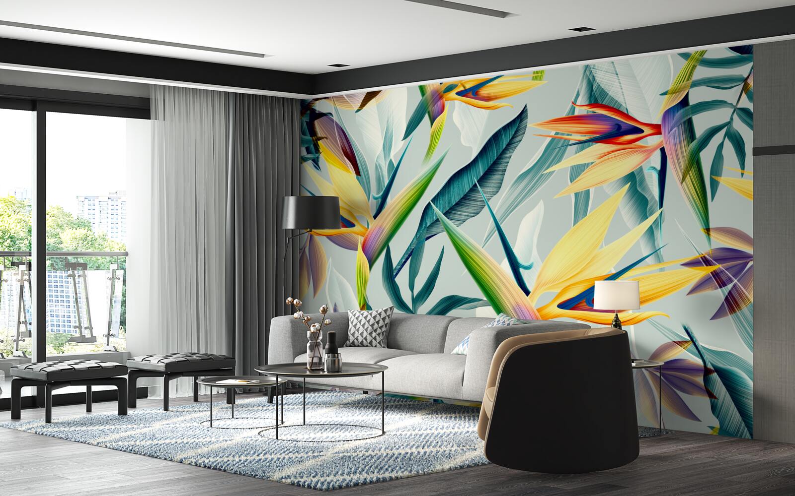 Fototapeta zoznamy rôznych farieb v tropickom lese