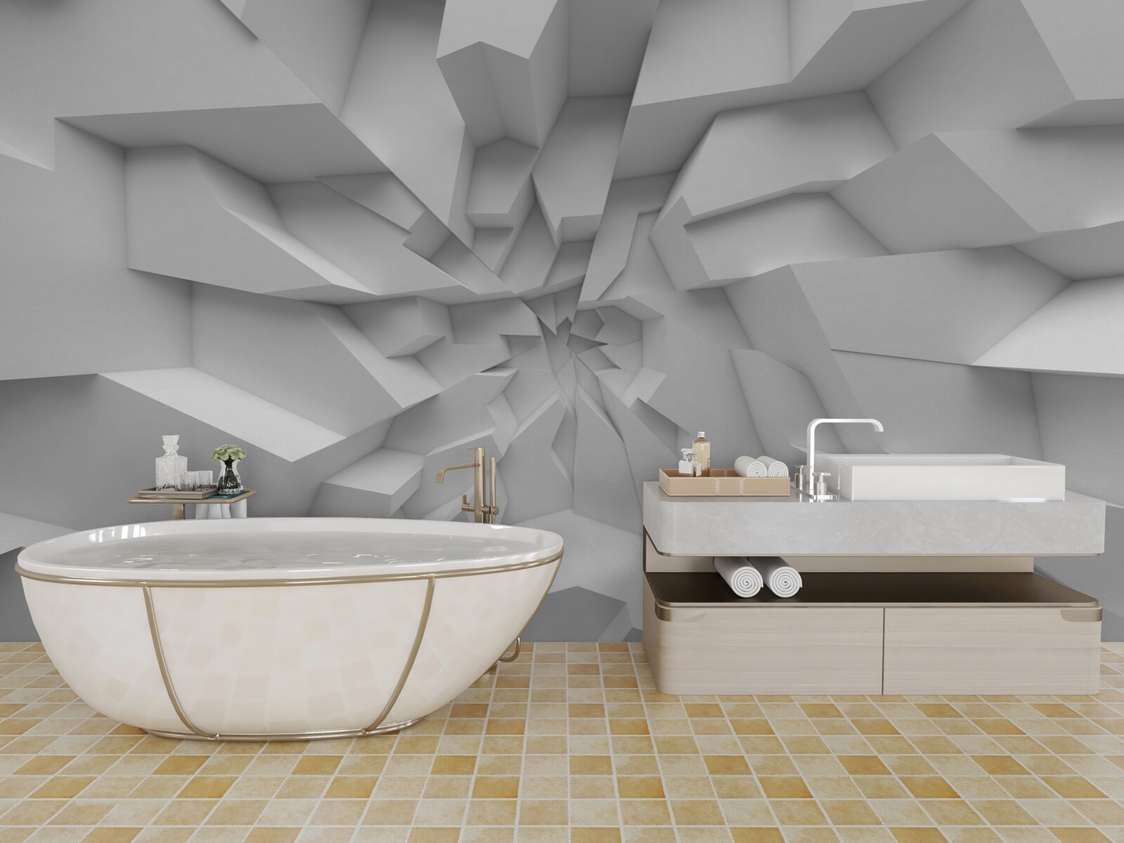 Fototapeta abstraktné 3D tvary