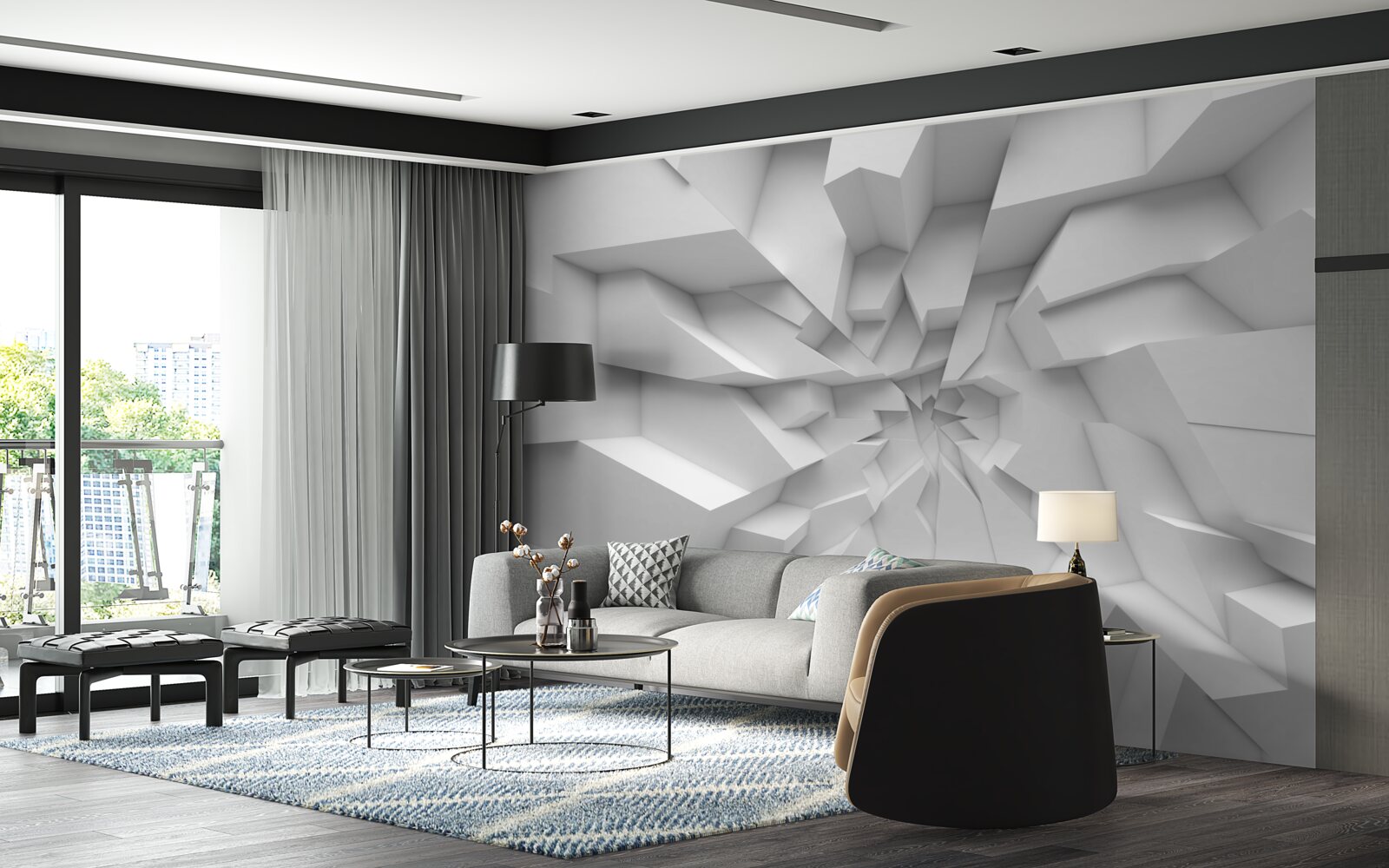 Fototapeta abstraktné 3D tvary