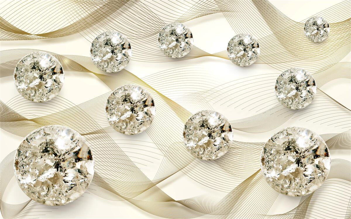 Fototapeta jemnozrnné dekorácie zdobené diamantmi