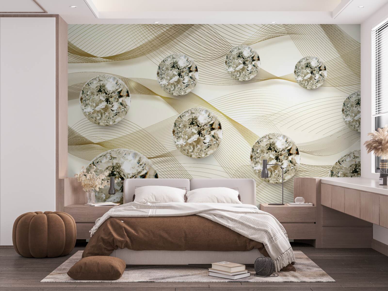 Fototapeta jemnozrnné dekorácie zdobené diamantmi