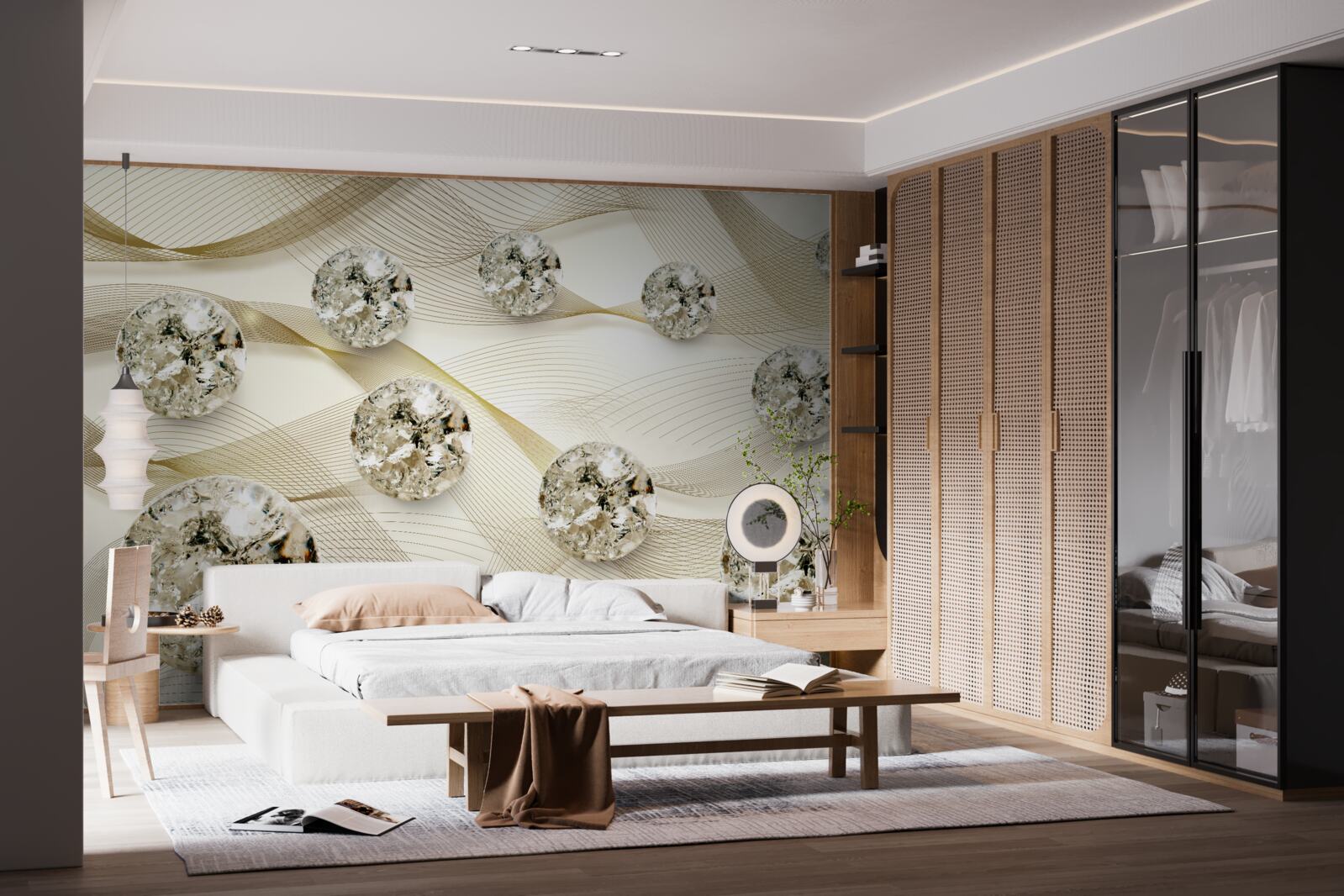 Fototapeta jemnozrnné dekorácie zdobené diamantmi