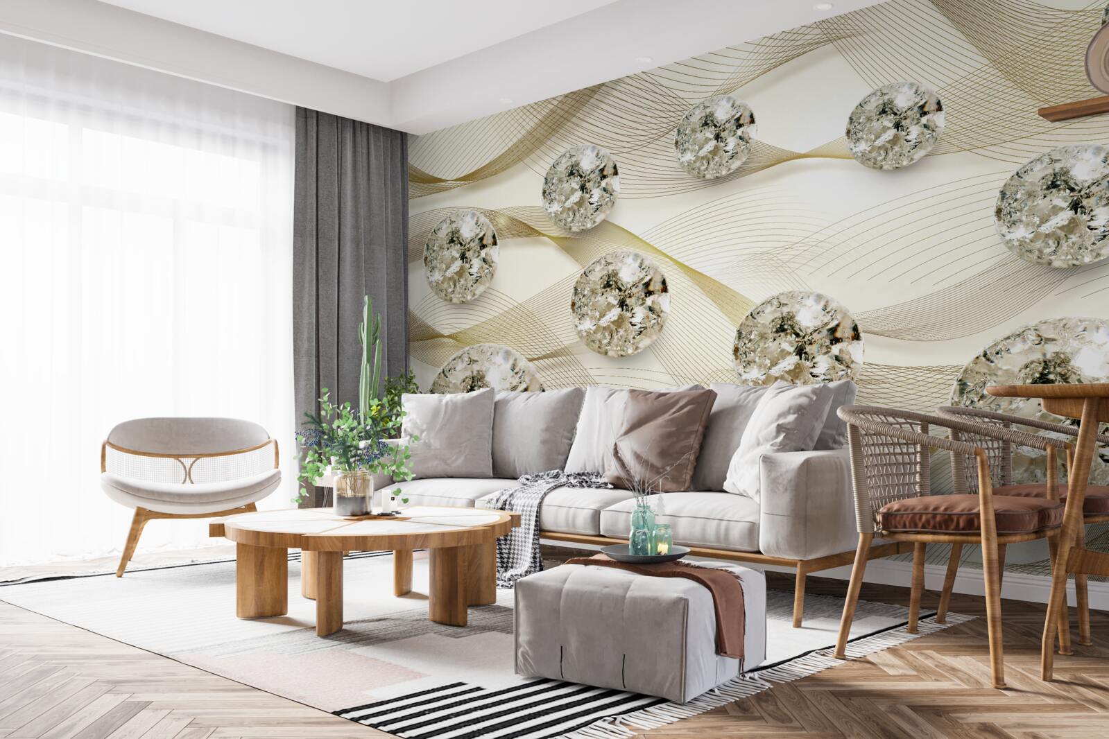 Fototapeta jemnozrnné dekorácie zdobené diamantmi