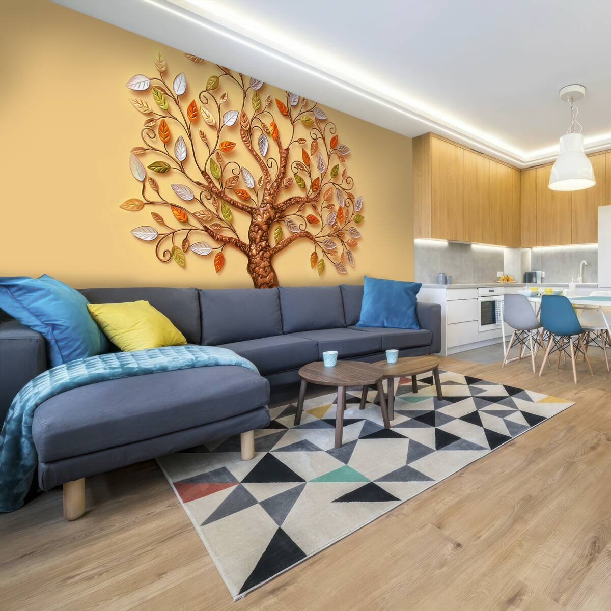 Fototapeta kovové drevo na hnedom podklade