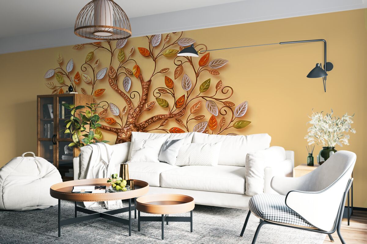 Fototapeta kovové drevo na hnedom podklade