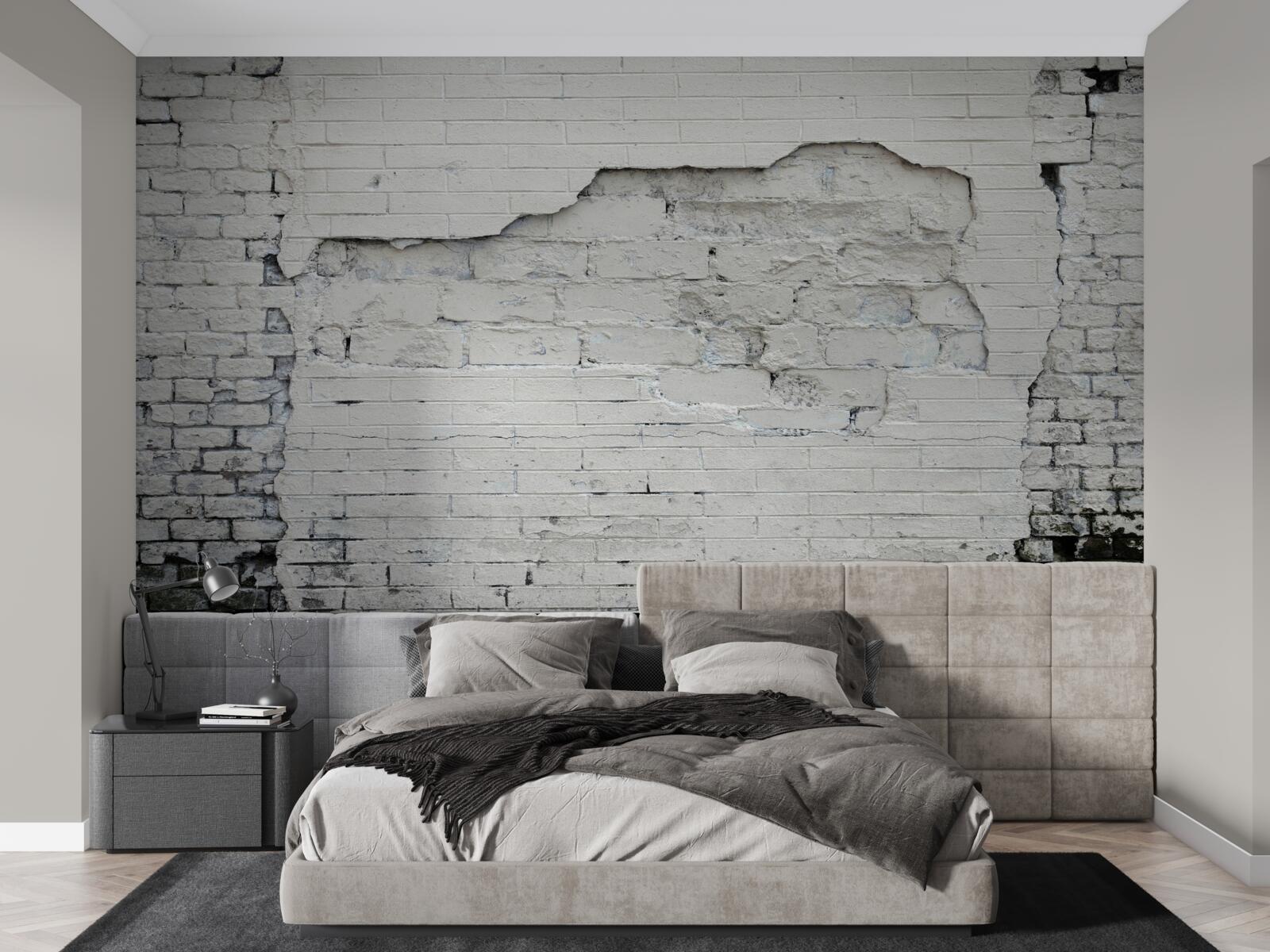 Fototapeta sivý kameň a tehlová stena