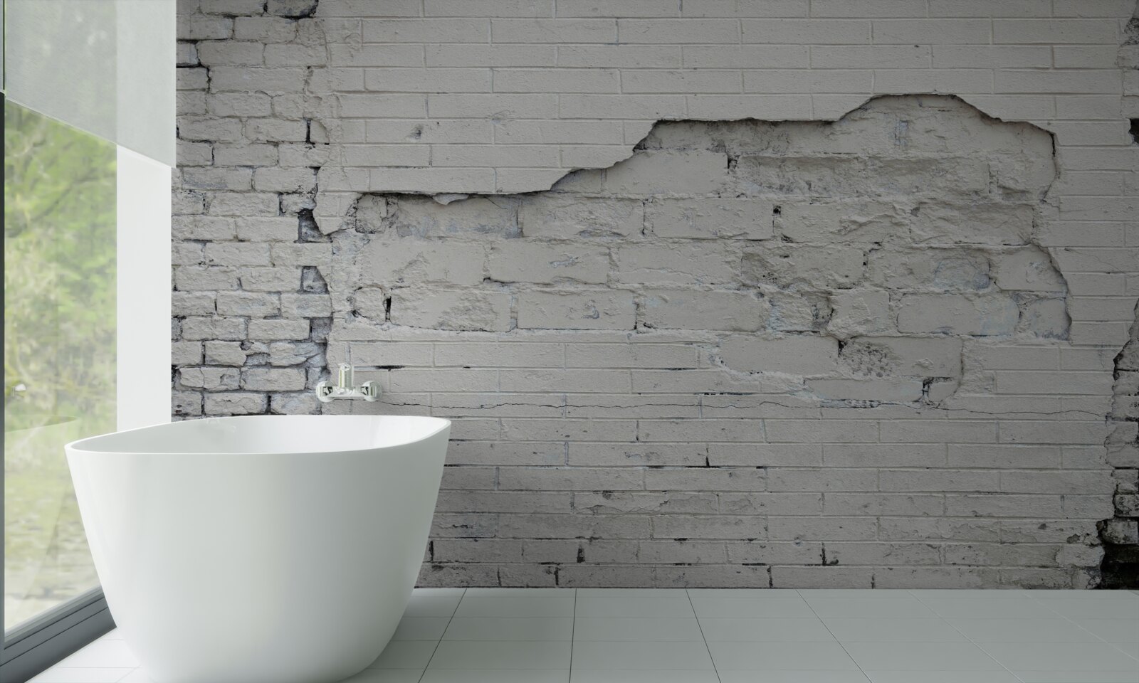 Fototapeta sivý kameň a tehlová stena