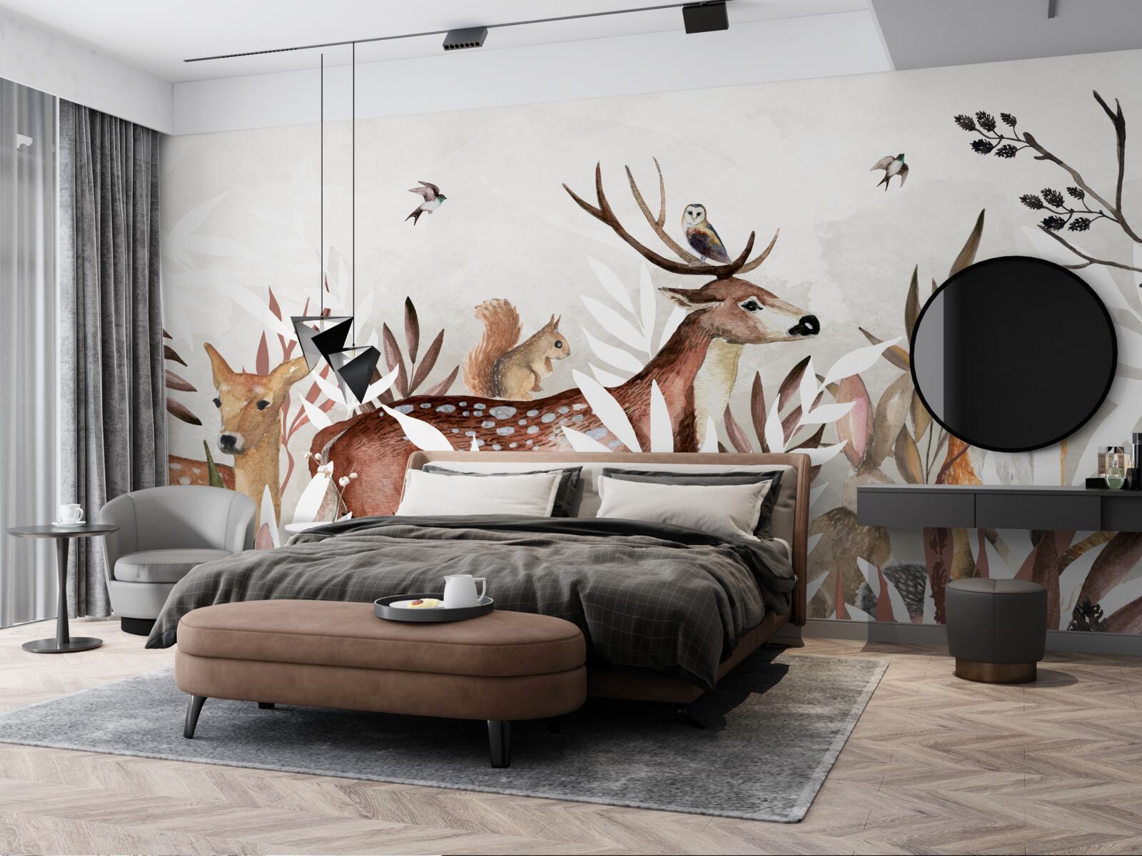 Fototapeta obyvatelia lesa a rastliny