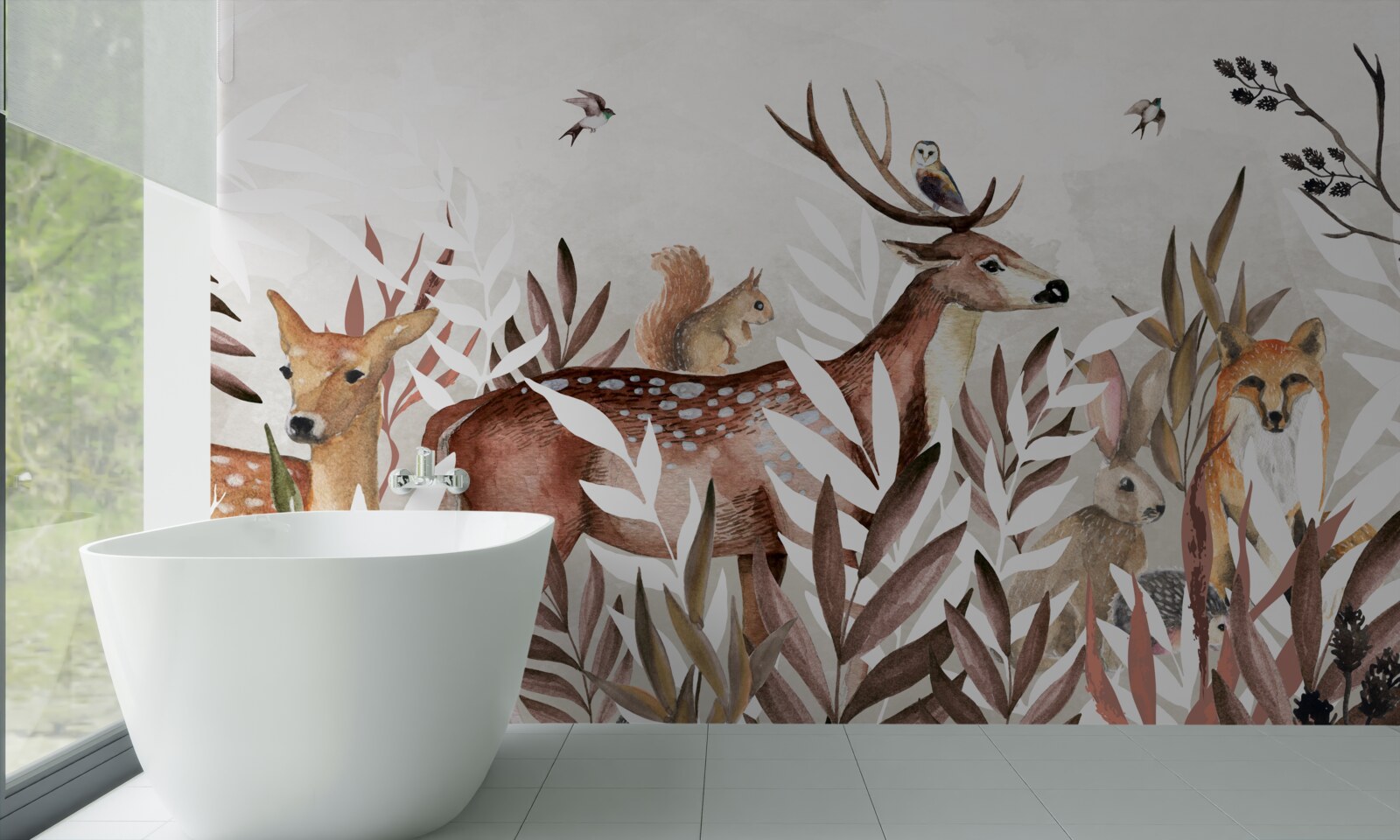 Fototapeta obyvatelia lesa a rastliny