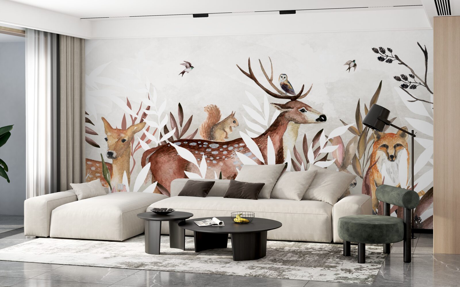 Fototapeta obyvatelia lesa a rastliny