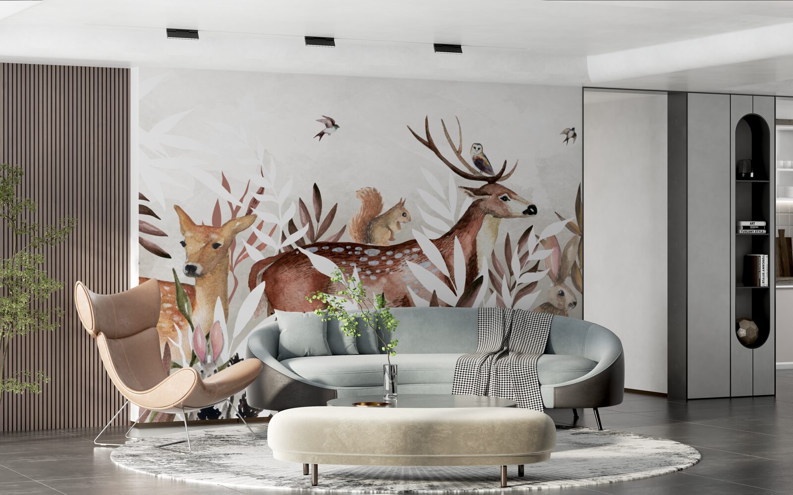 Fototapeta obyvatelia lesa a rastliny