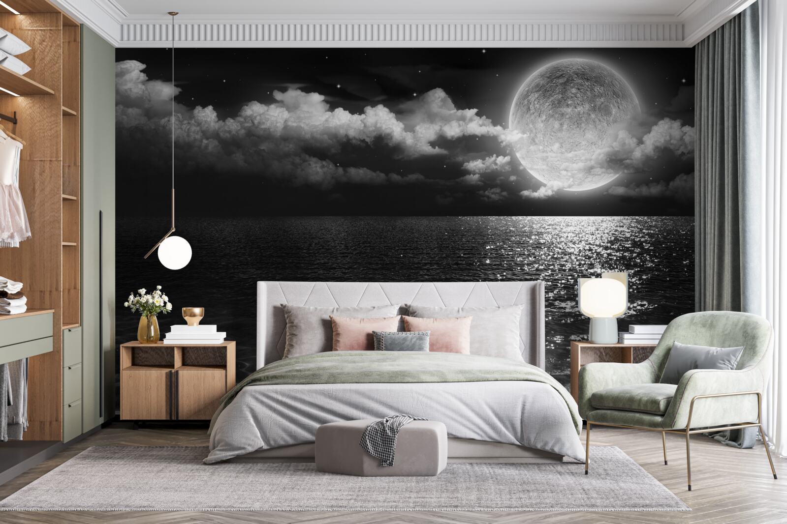 Fototapeta pokojné pobrežie v noci