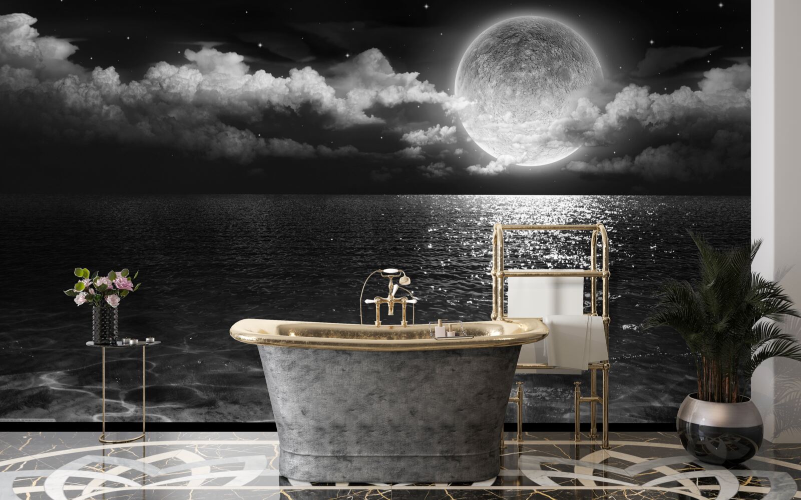 Fototapeta pokojné pobrežie v noci