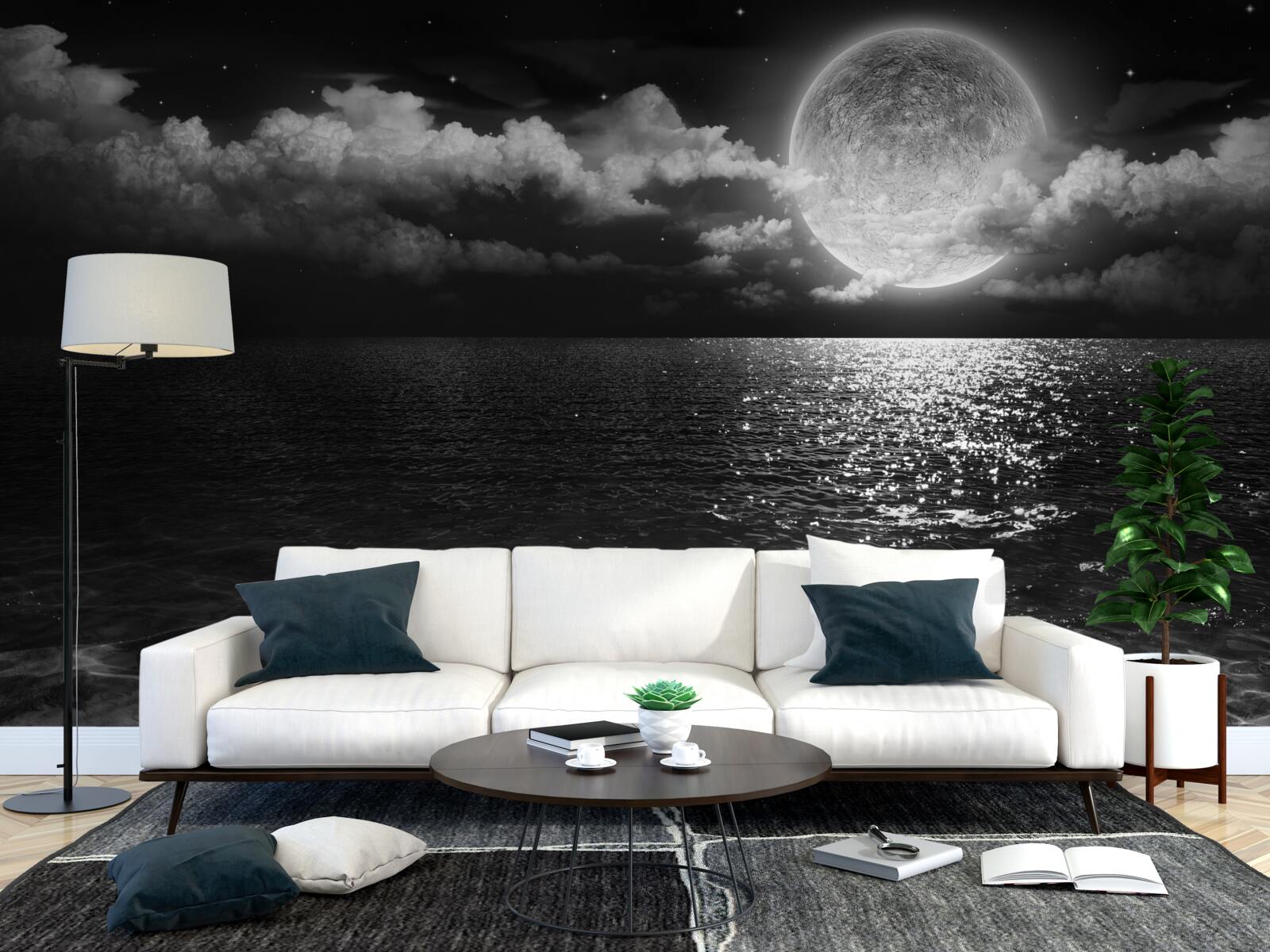 Fototapeta pokojné pobrežie v noci