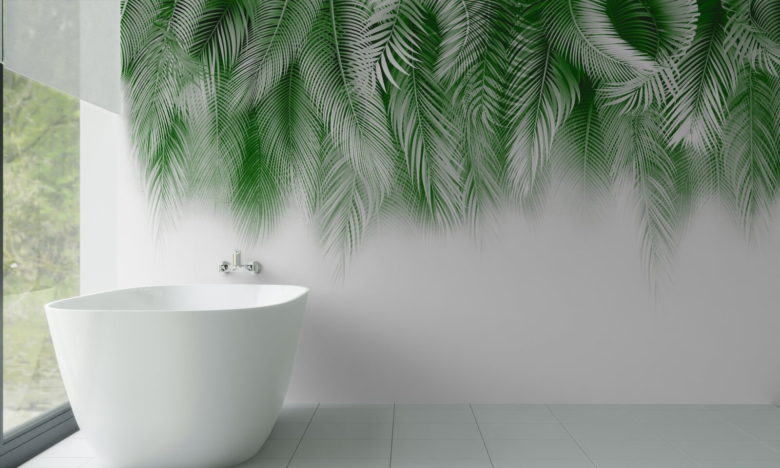 Fototapeta svetlozelené listy paprade