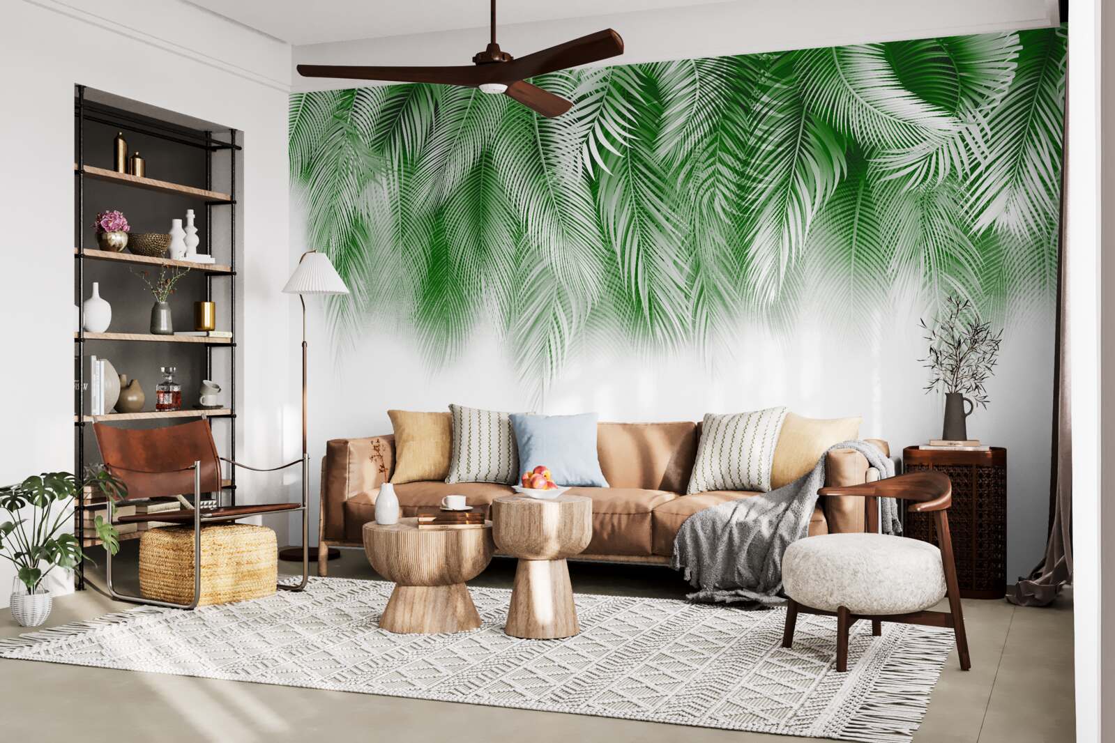 Fototapeta svetlozelené listy paprade