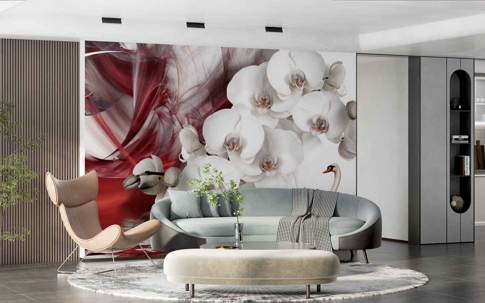 Fototapeta orchidey majú biele puky a chobotnice