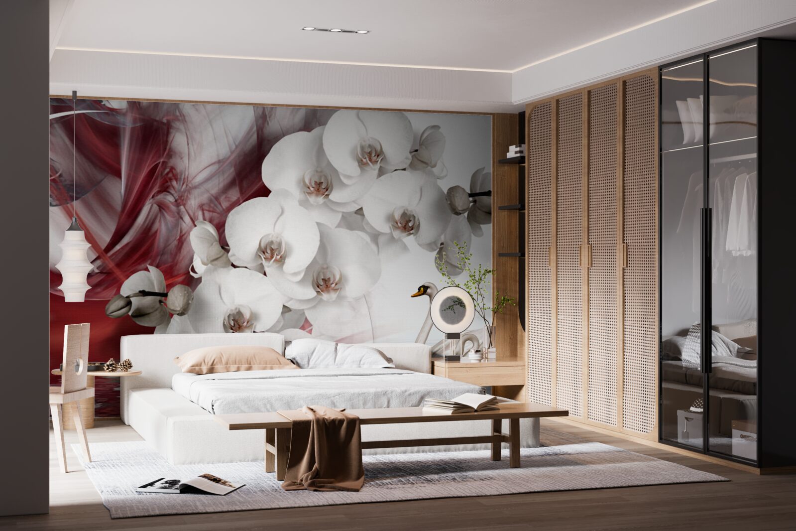 Fototapeta orchidey majú biele puky a chobotnice