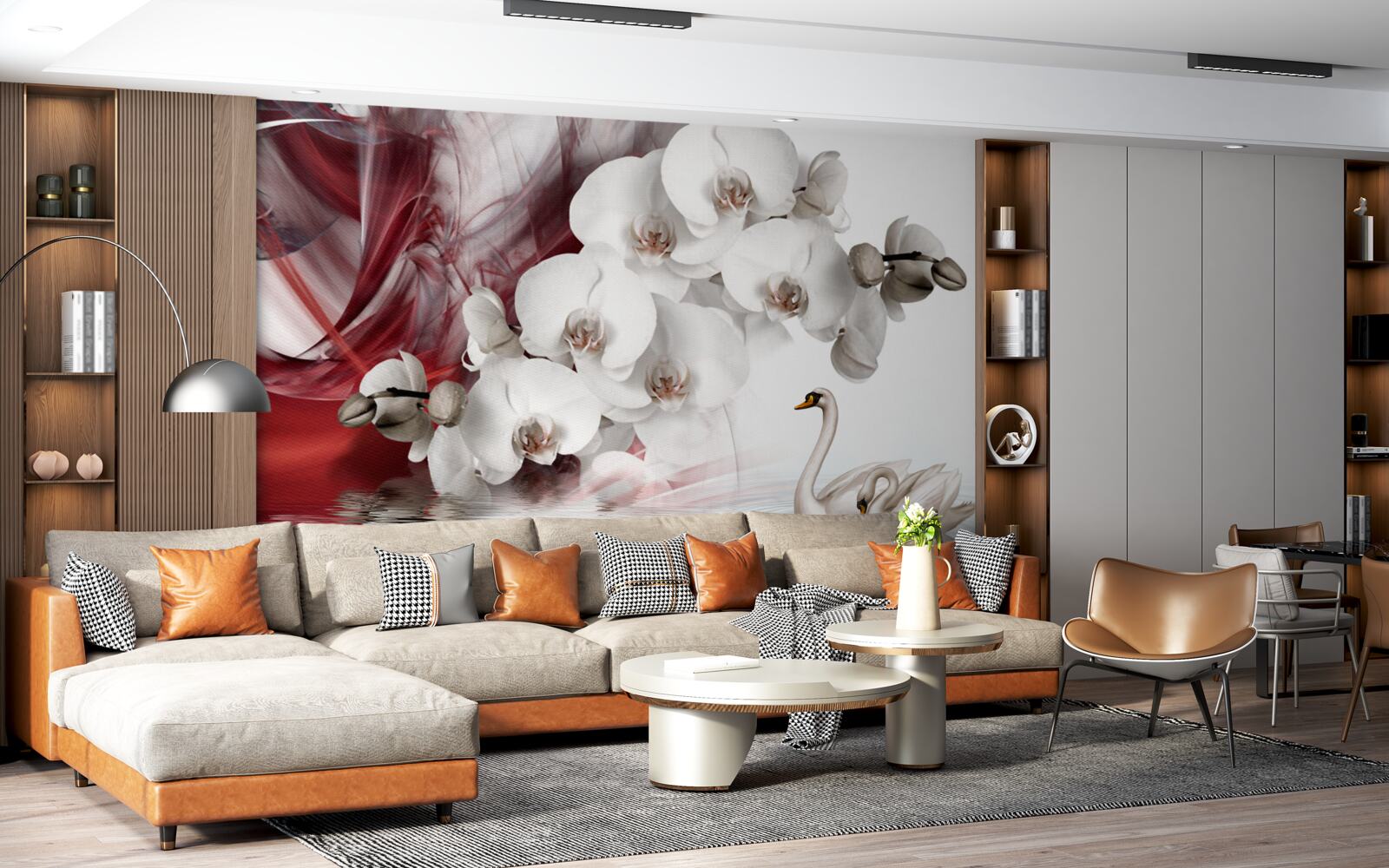 Fototapeta orchidey majú biele puky a chobotnice