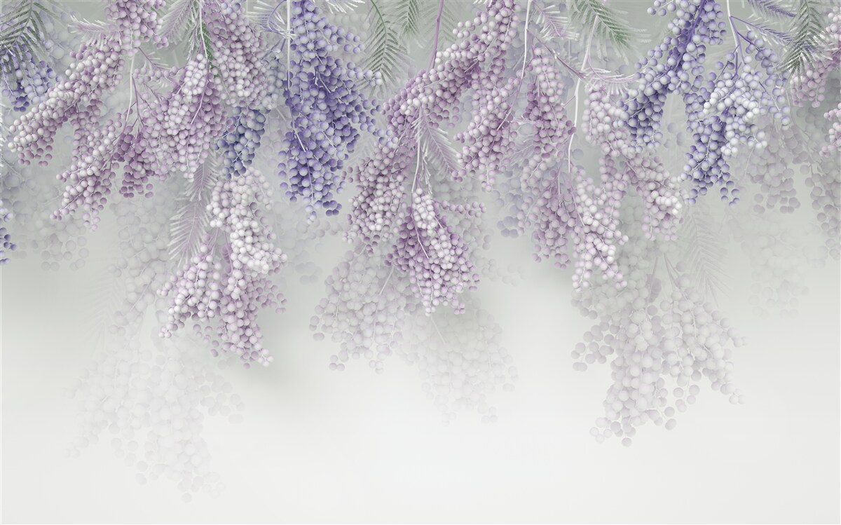 Fototapeta tenké výhonky s bohatým olistením