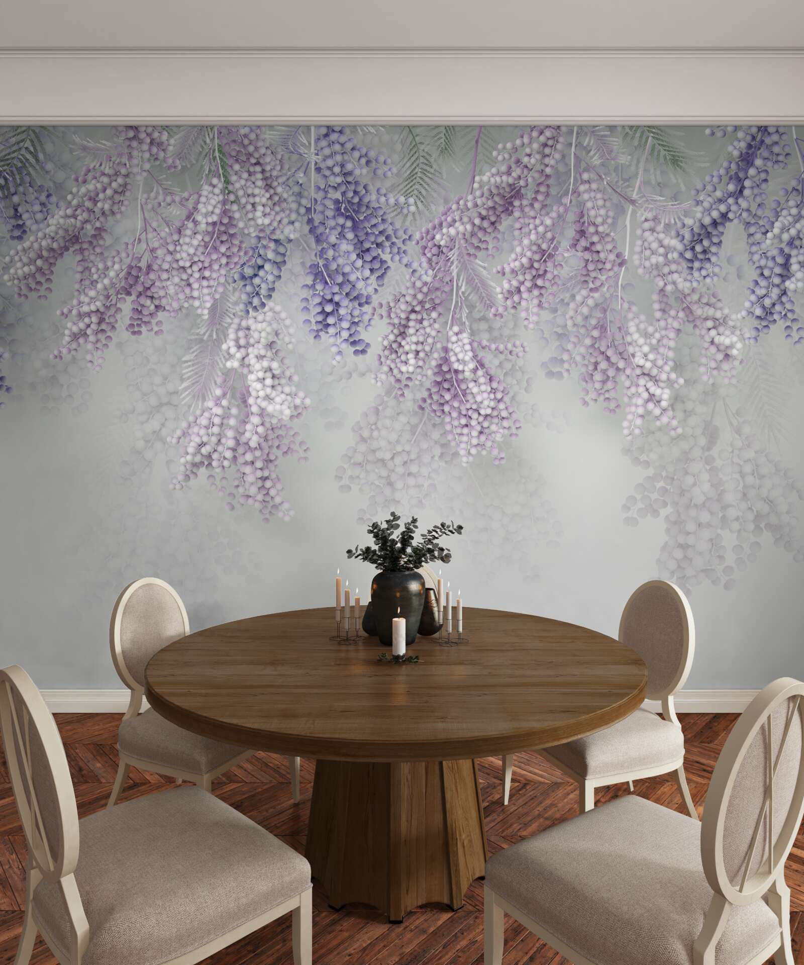 Fototapeta tenké výhonky s bohatým olistením