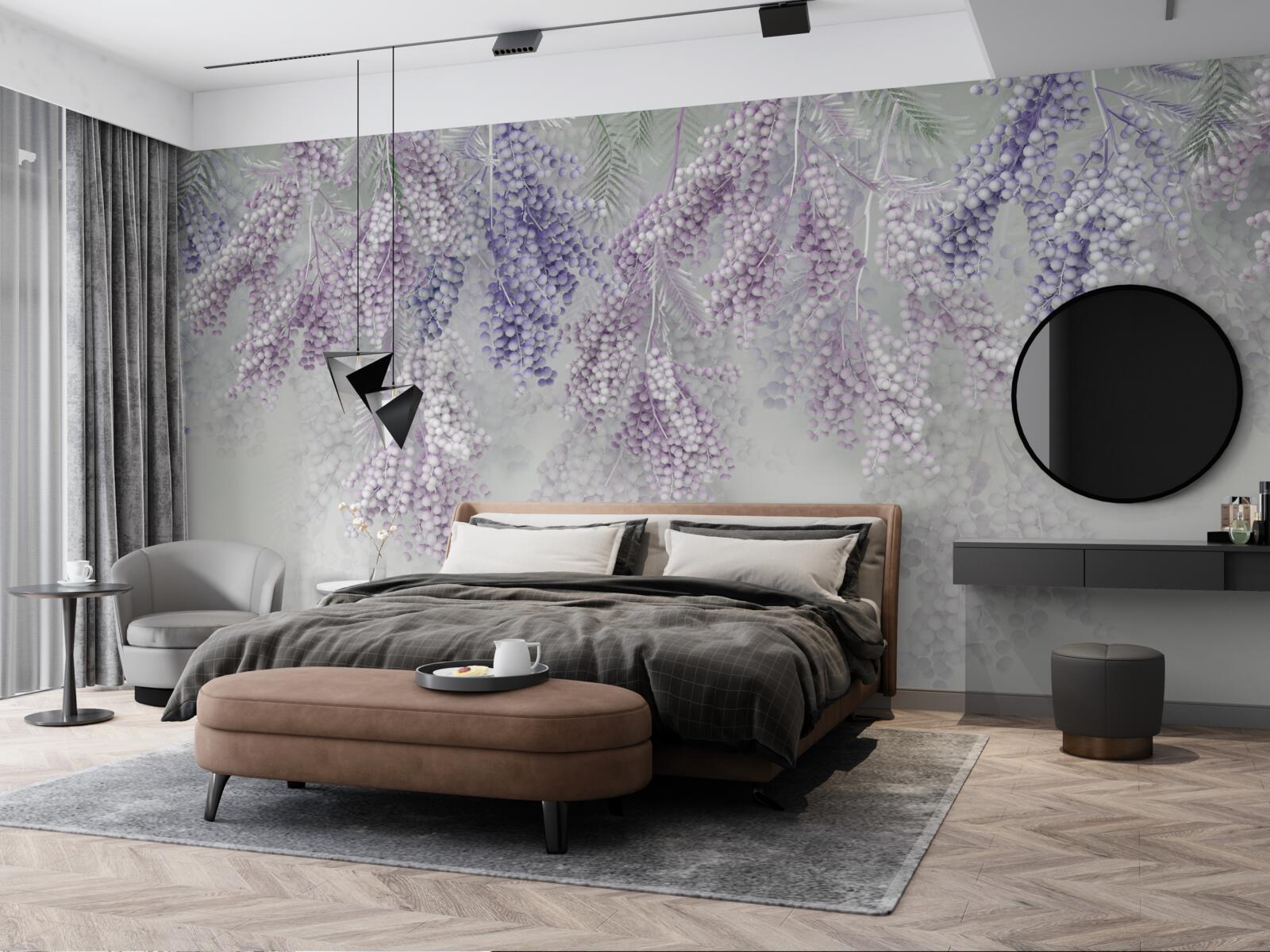 Fototapeta tenké výhonky s bohatým olistením