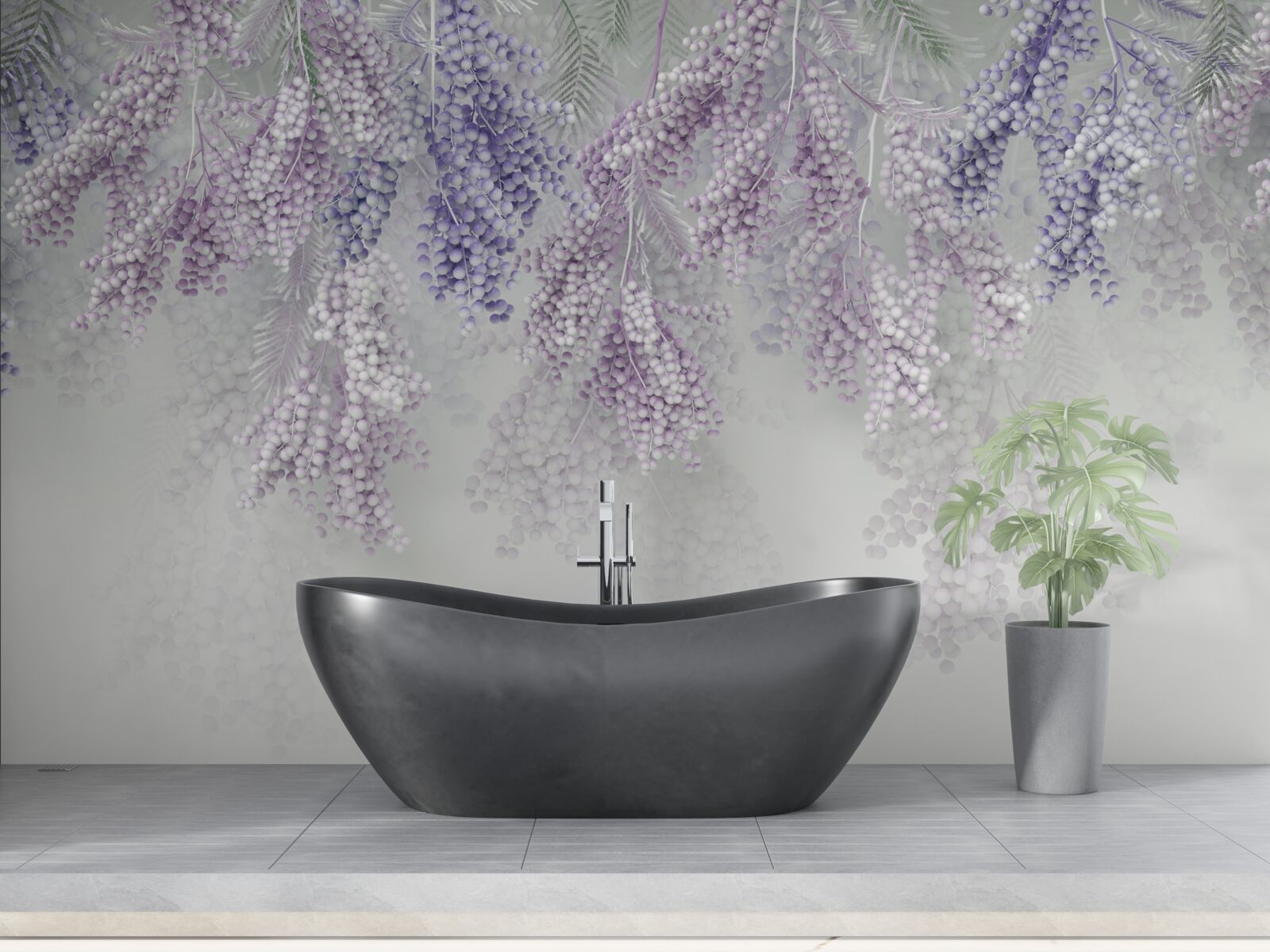 Fototapeta tenké výhonky s bohatým olistením