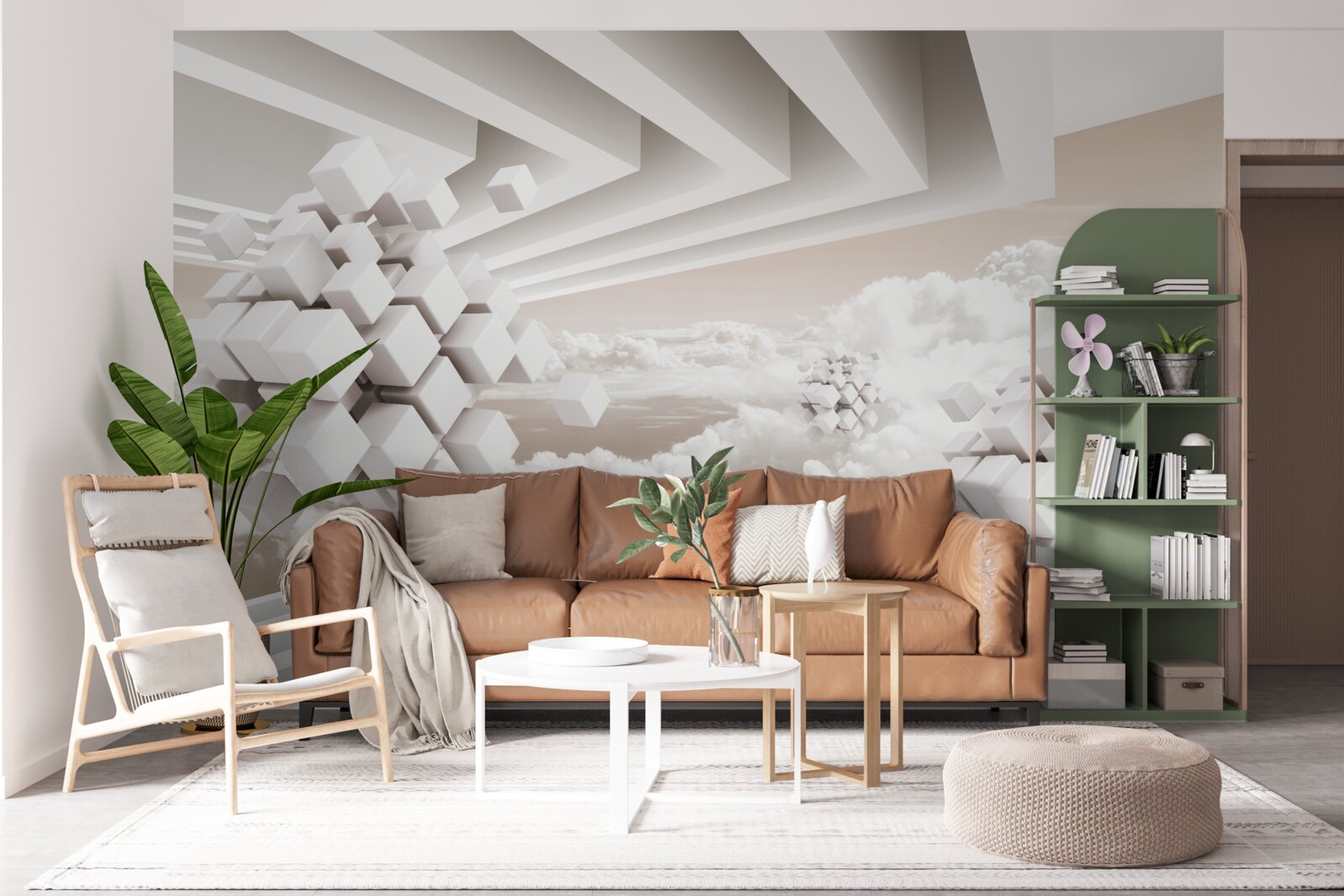 Fototapeta 3d frosty na svetlom povrchu