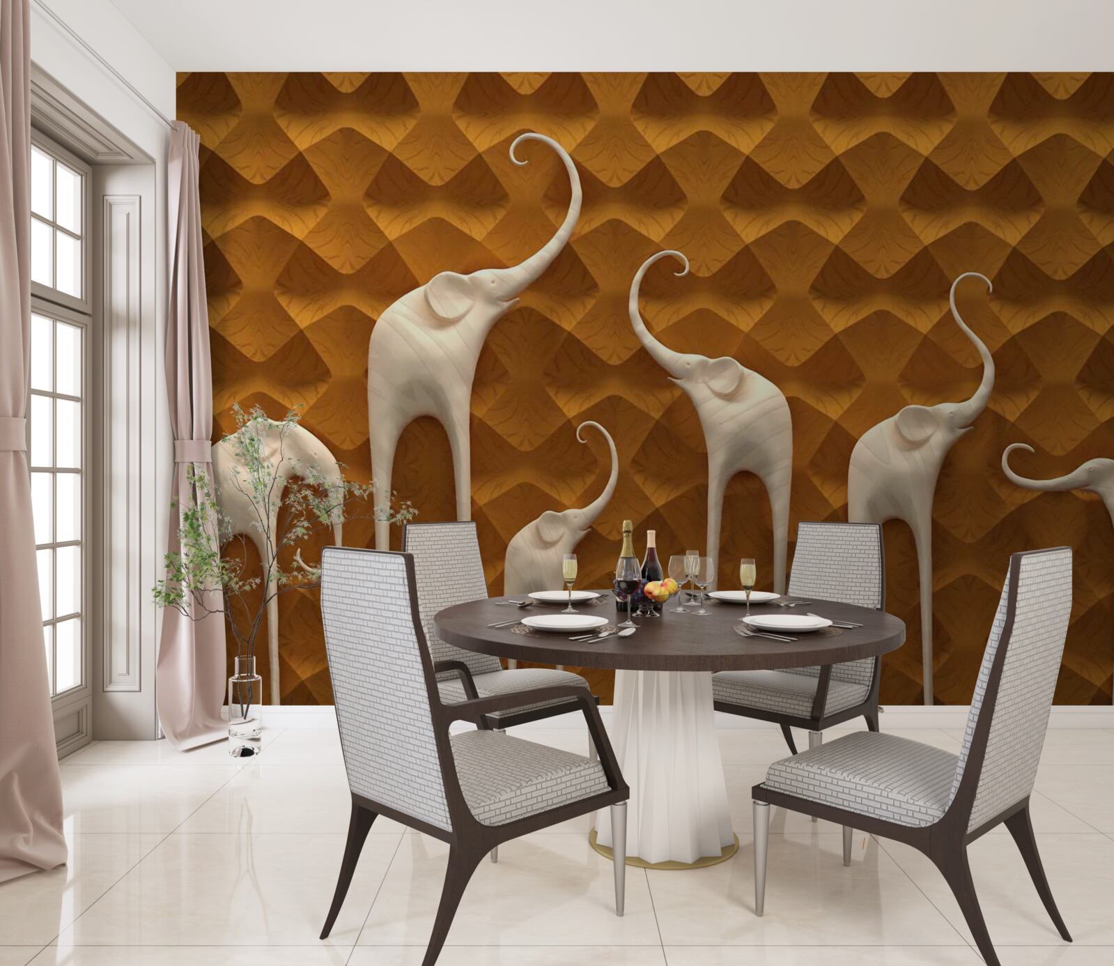 Fototapeta vysoké a pôvabné slané a abstraktné umenie