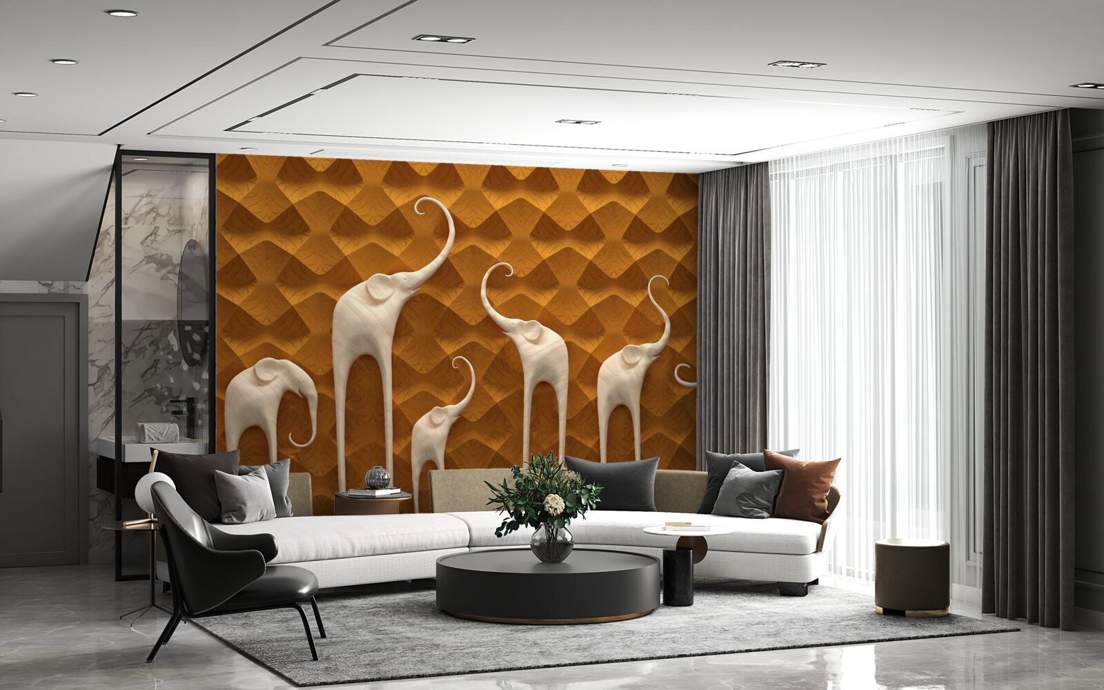 Fototapeta vysoké a pôvabné slané a abstraktné umenie