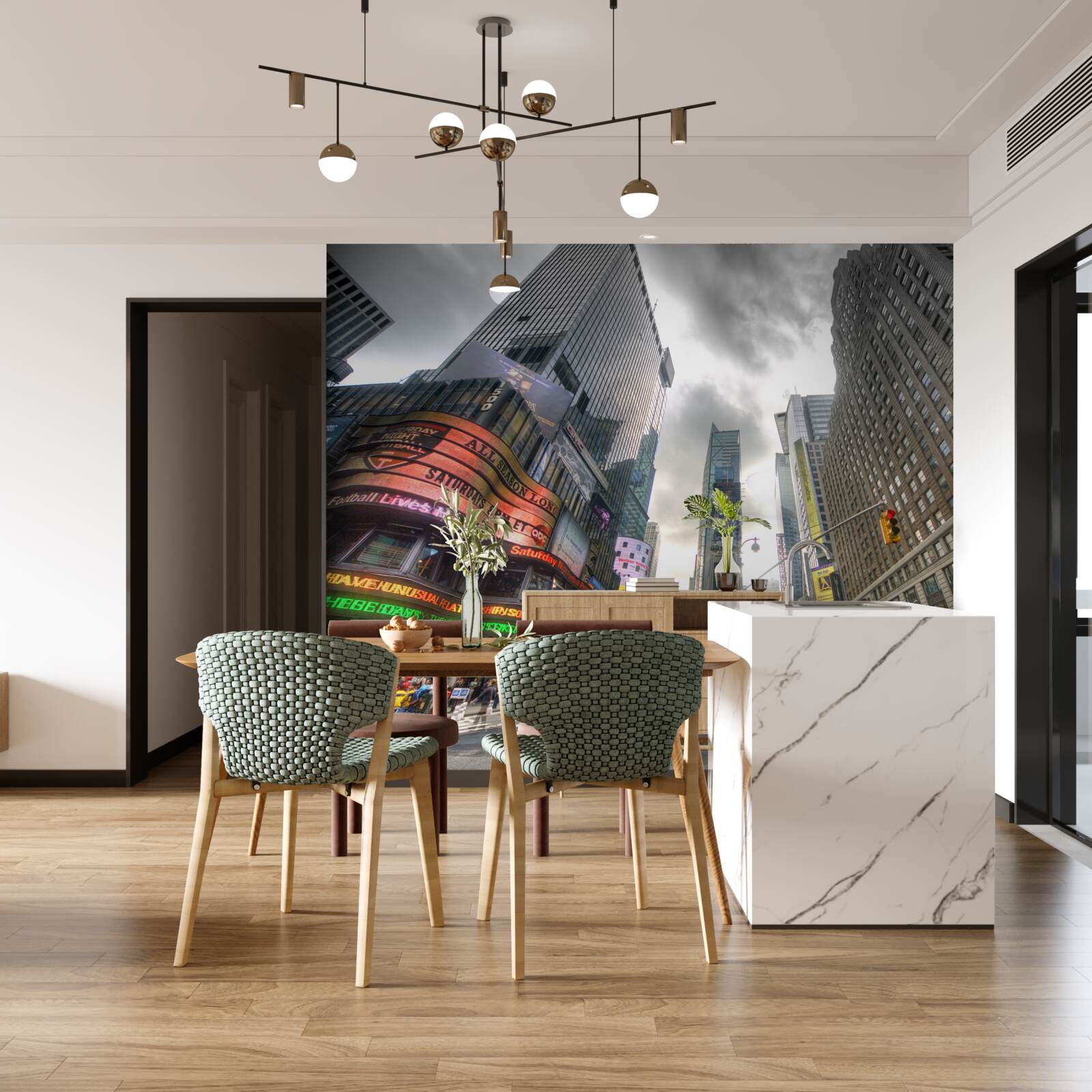 Fototapeta mesto v predvečer búrky