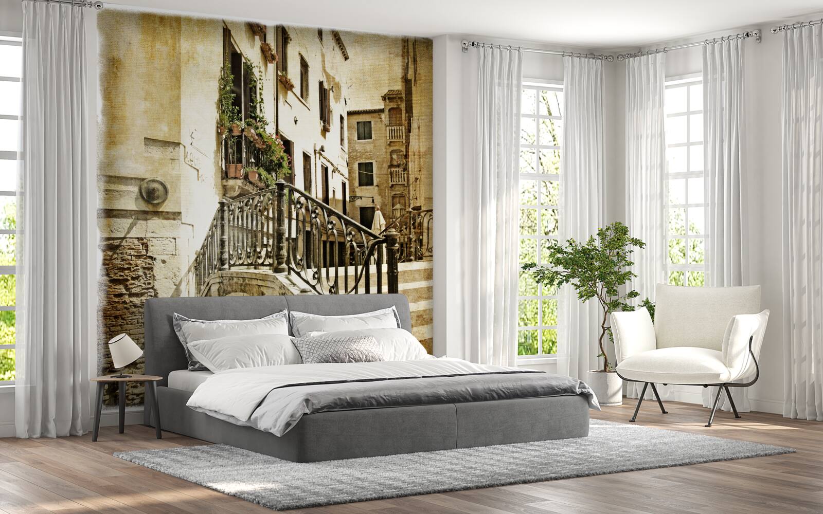 Fototapeta zničený most cezeňový kanál