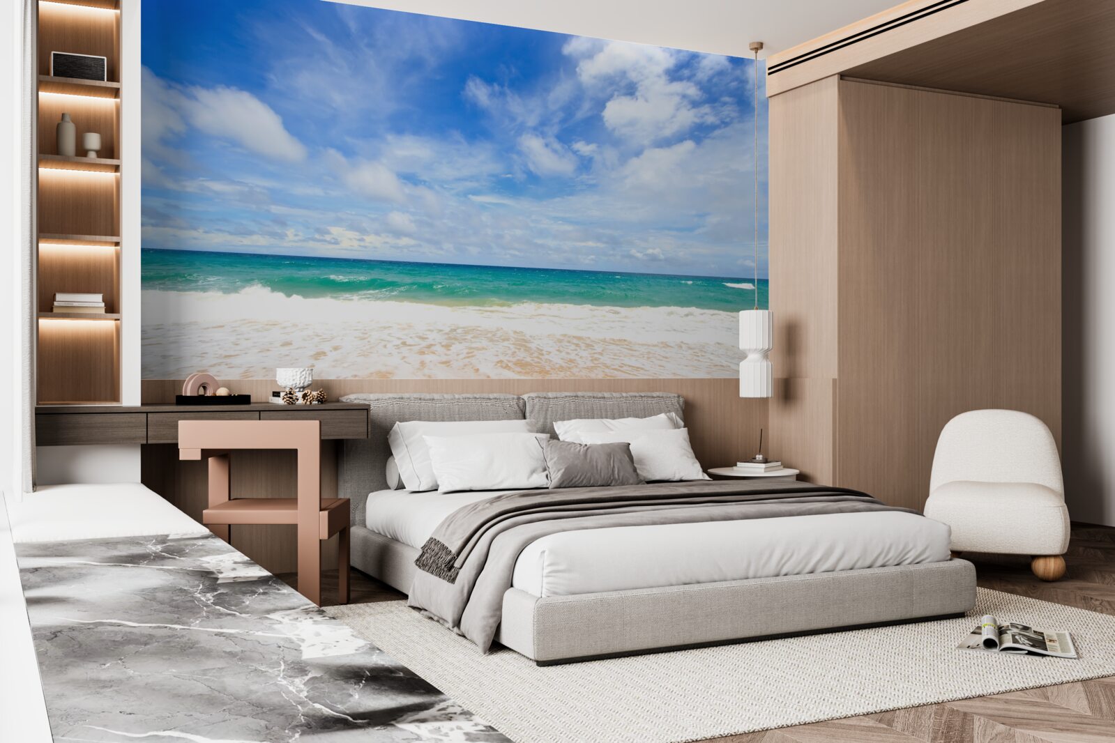 Fototapeta nekonečné modré rozlohy oceánu a pobrežia